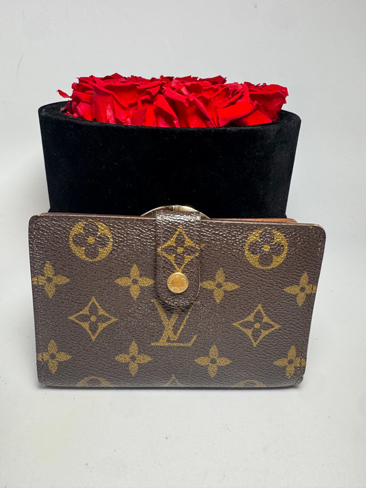 Louis Vuitton Monogram French Lock Coin Purse Kiss Lock Wallet