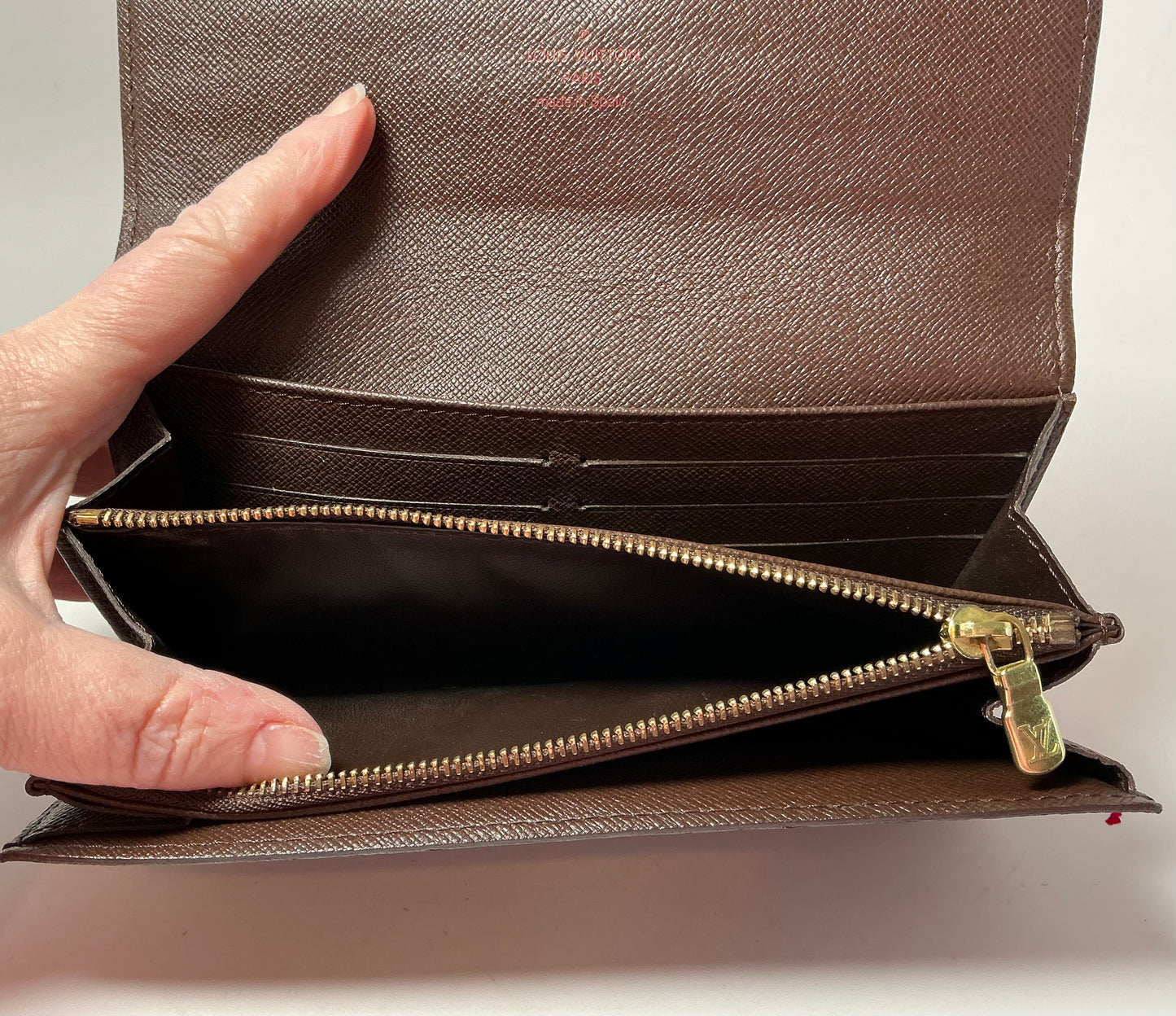 Louis Vuitton Damier Ebene Sarah Wallet