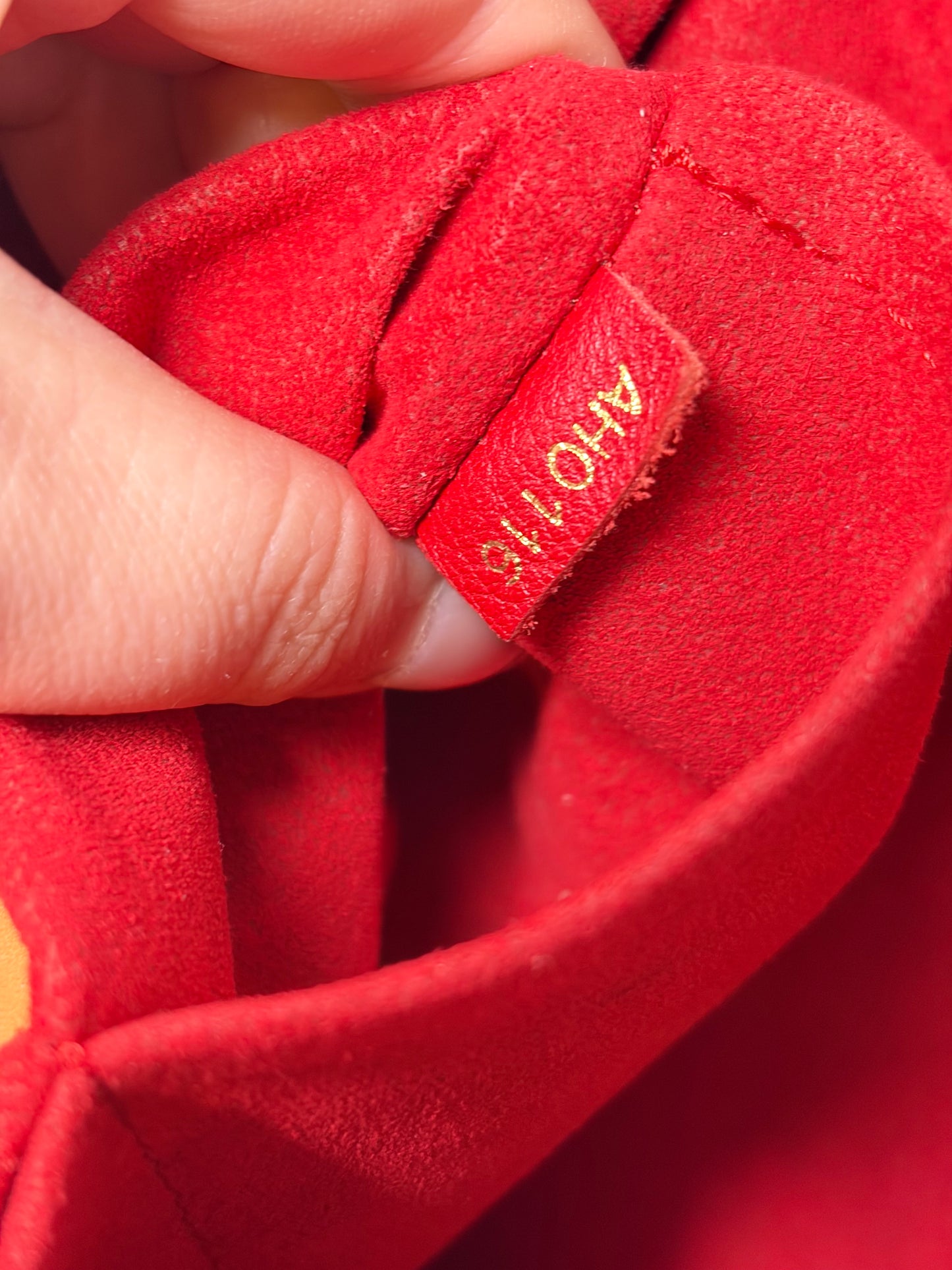 Louis Vuitton Gaia Brown Monogram Shoulder Bag w/Red Leather