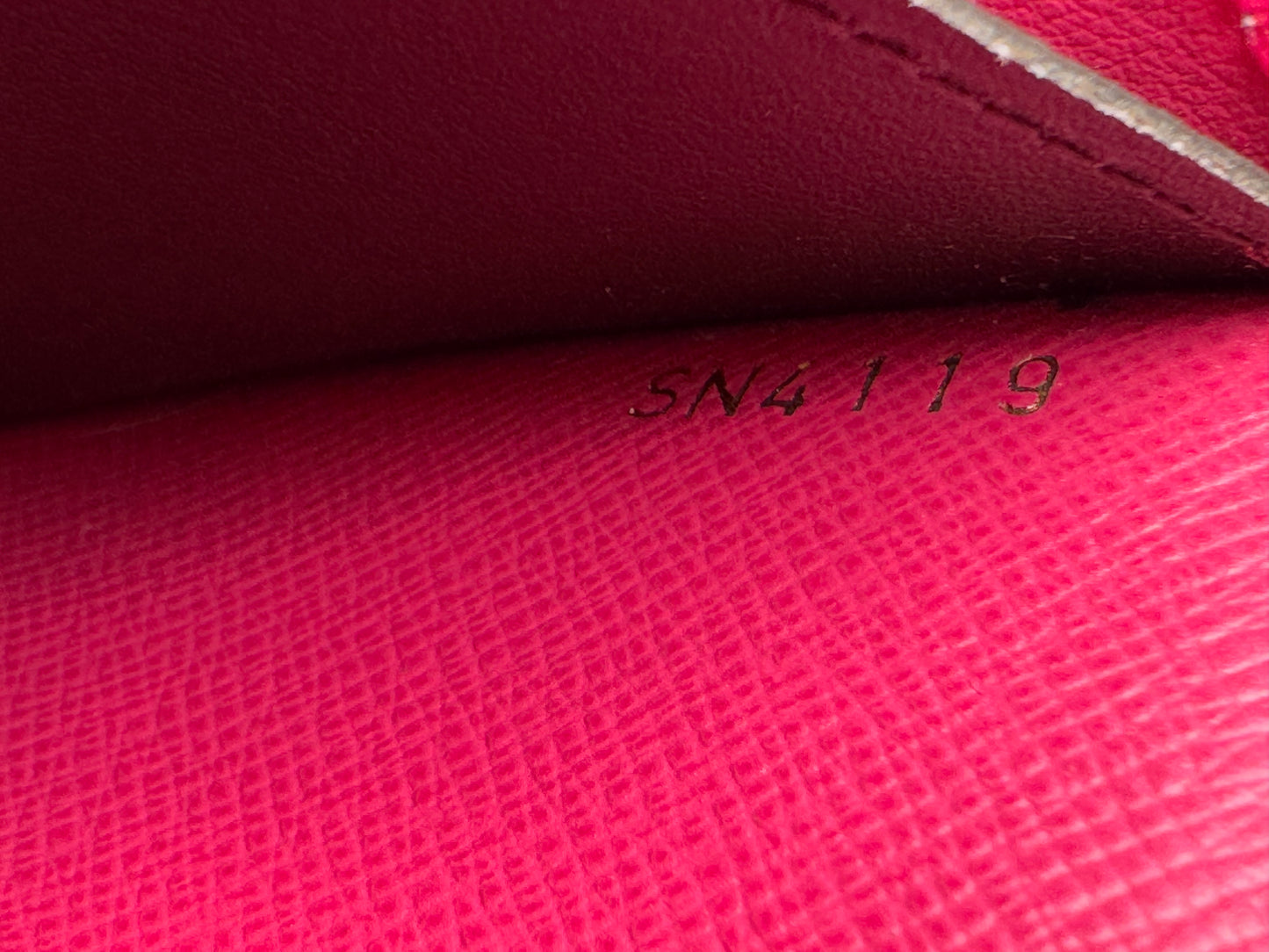 Louis Vuitton Emilie Bloom Pink Fuchsia Monogram Wallet Flower Accents Luxury