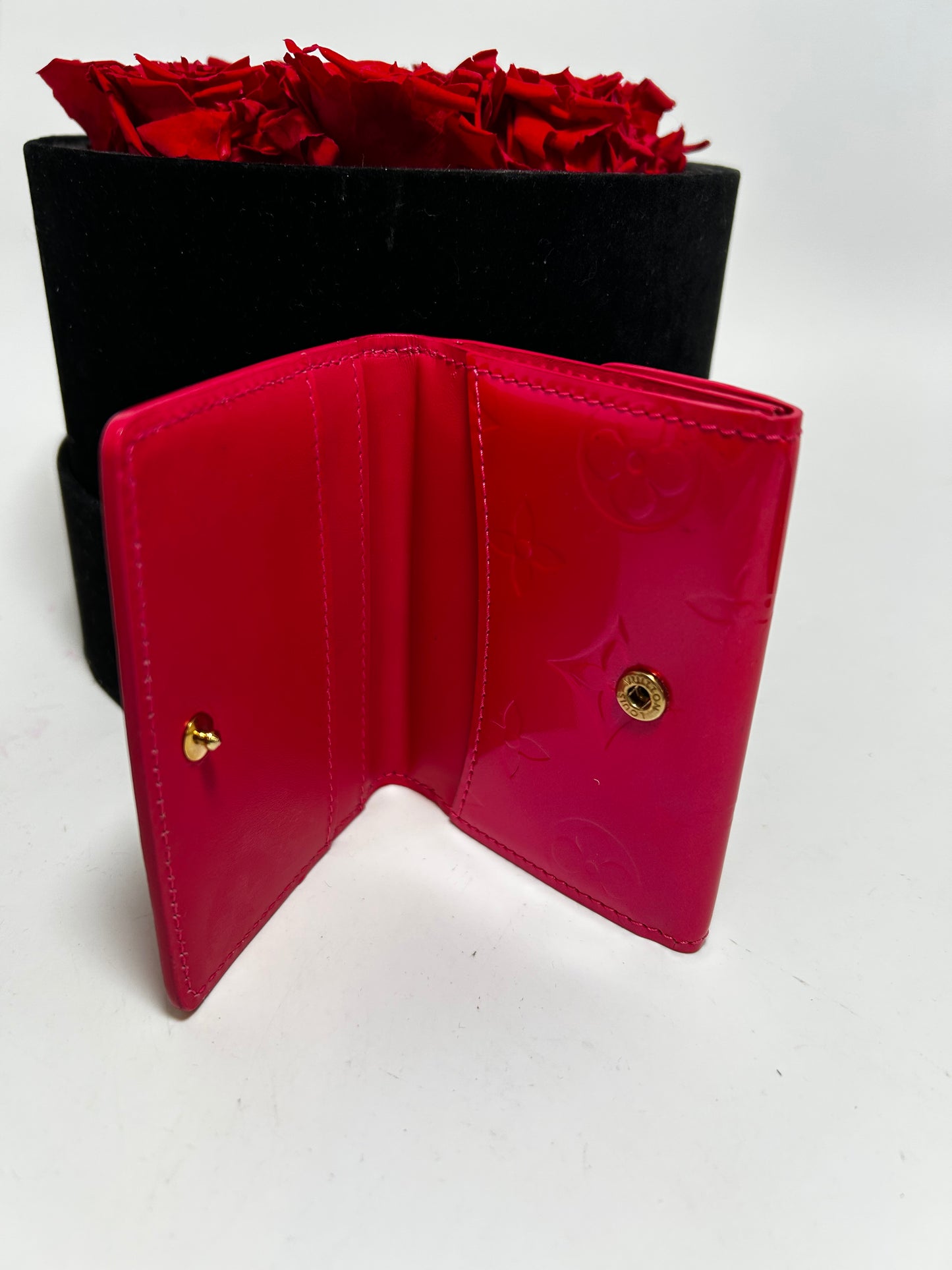 Louis Vuitton Pink Vernis Leather Wallet