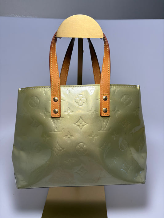 Louis Vuitton Reade PM Pistachio Green Vernis Leather Monogram Mini Tote