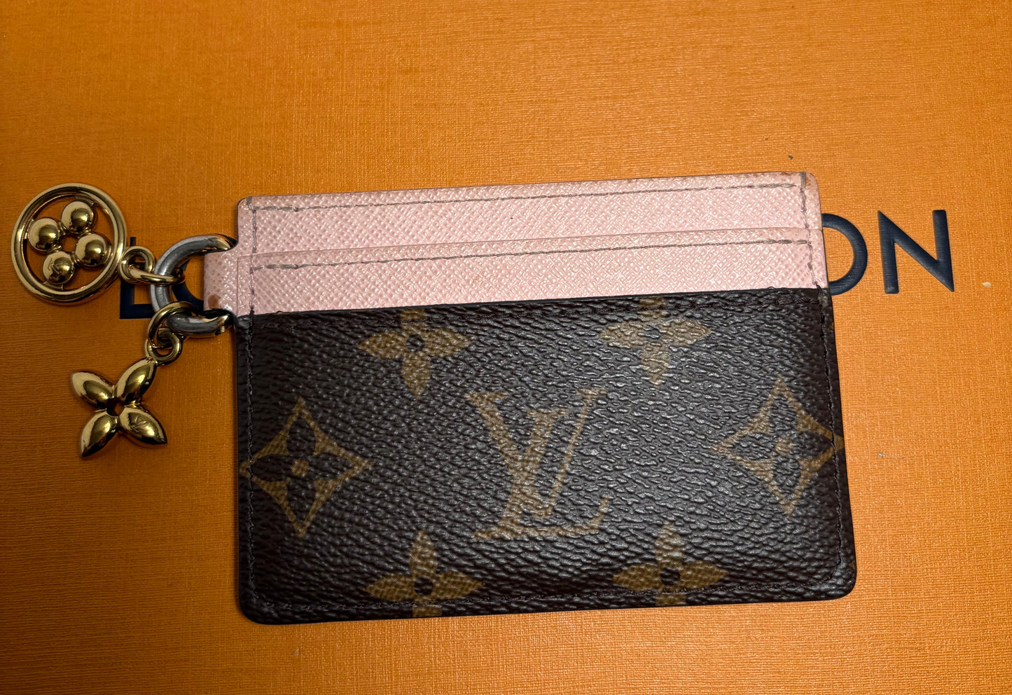 Louis Vuitton Charms Monogram Pink Card Holder