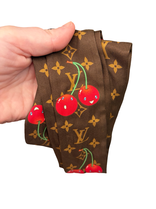 Louis Vuitton Murakami Cherry BB Bandeau Scarf w/COA