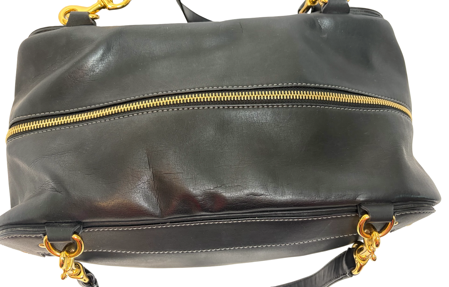Chloé Eden Black Leather Shoulder Bag w/Large Brown Tag