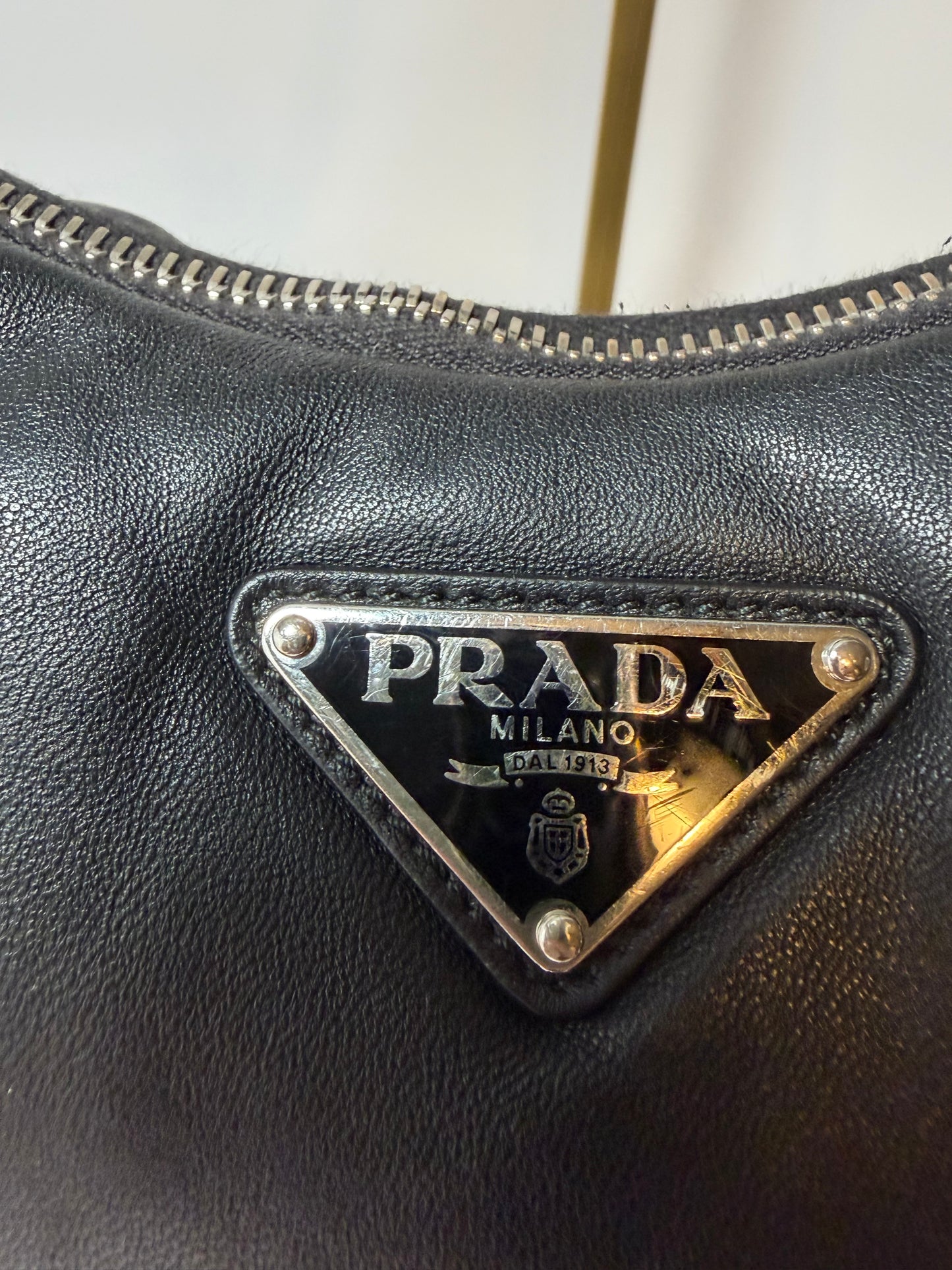Prada Re-Edition 2005 Soft Padded Black Nappa (Lambskin) Leather Crossbody/Shoulder Bag