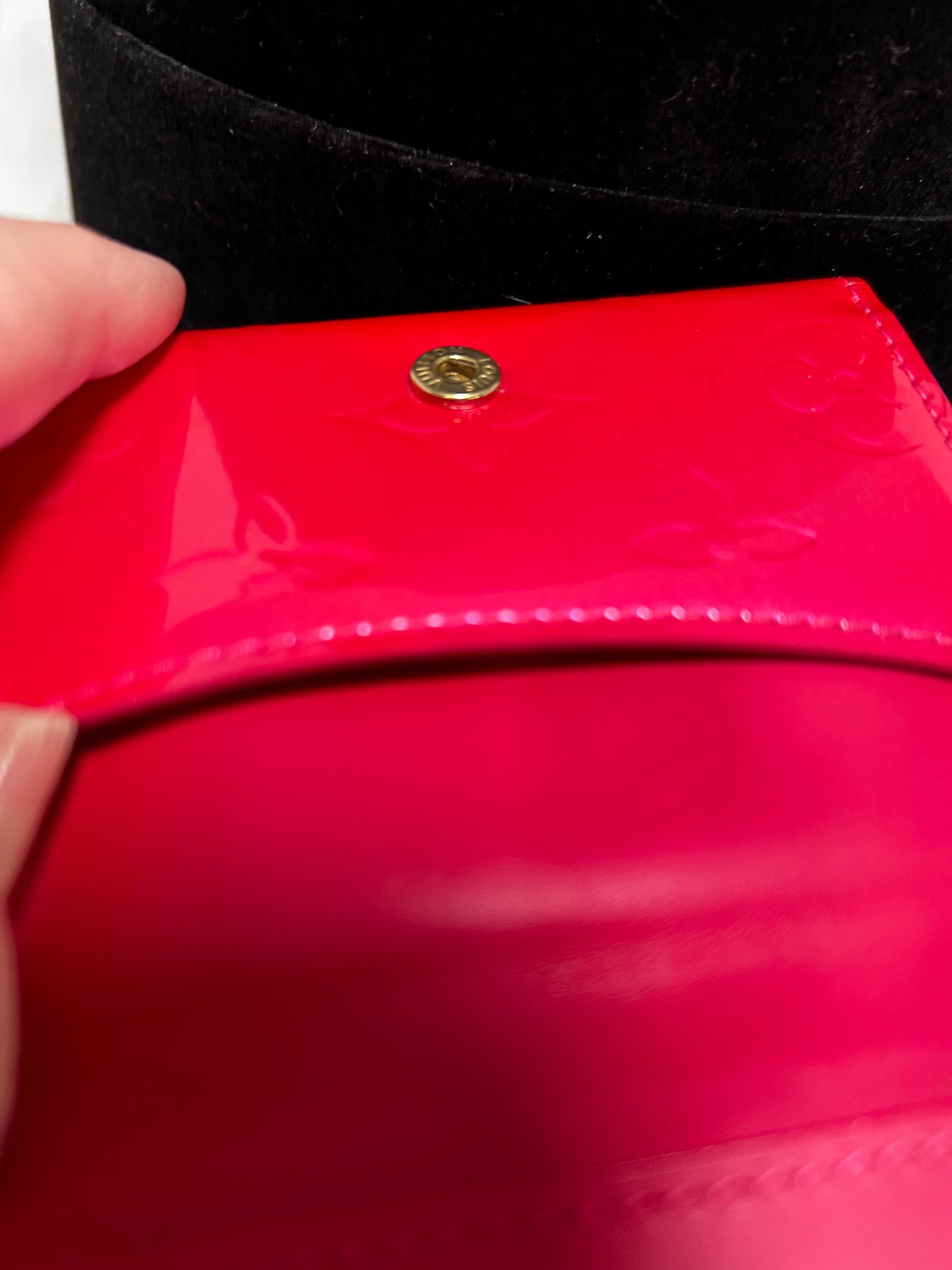 Louis Vuitton Pink Vernis Leather Wallet