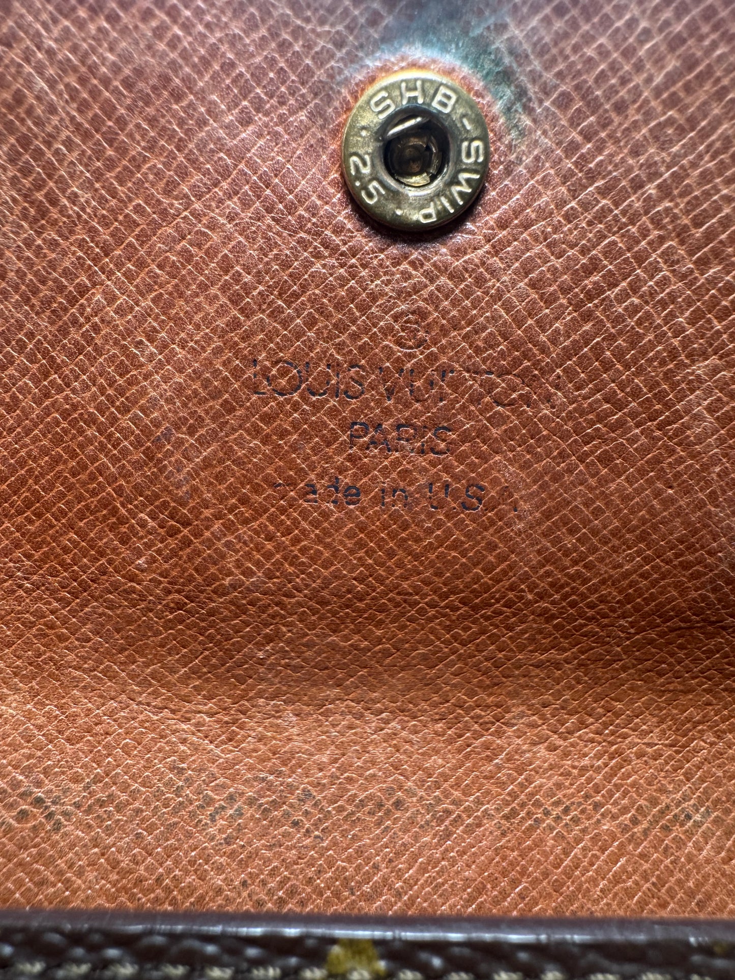 Louis Vuitton Porte Monnaie Tresor Wallet Monogram Wallet on Chain- Made in USA 1995