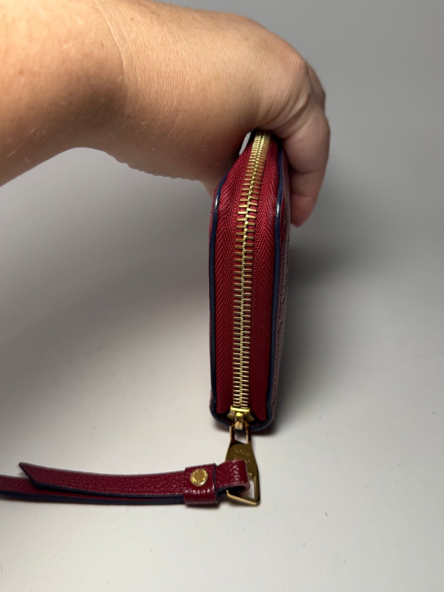 Louis Vuitton Cerise Red Monogram Empriente Leather Zippy Wallet
