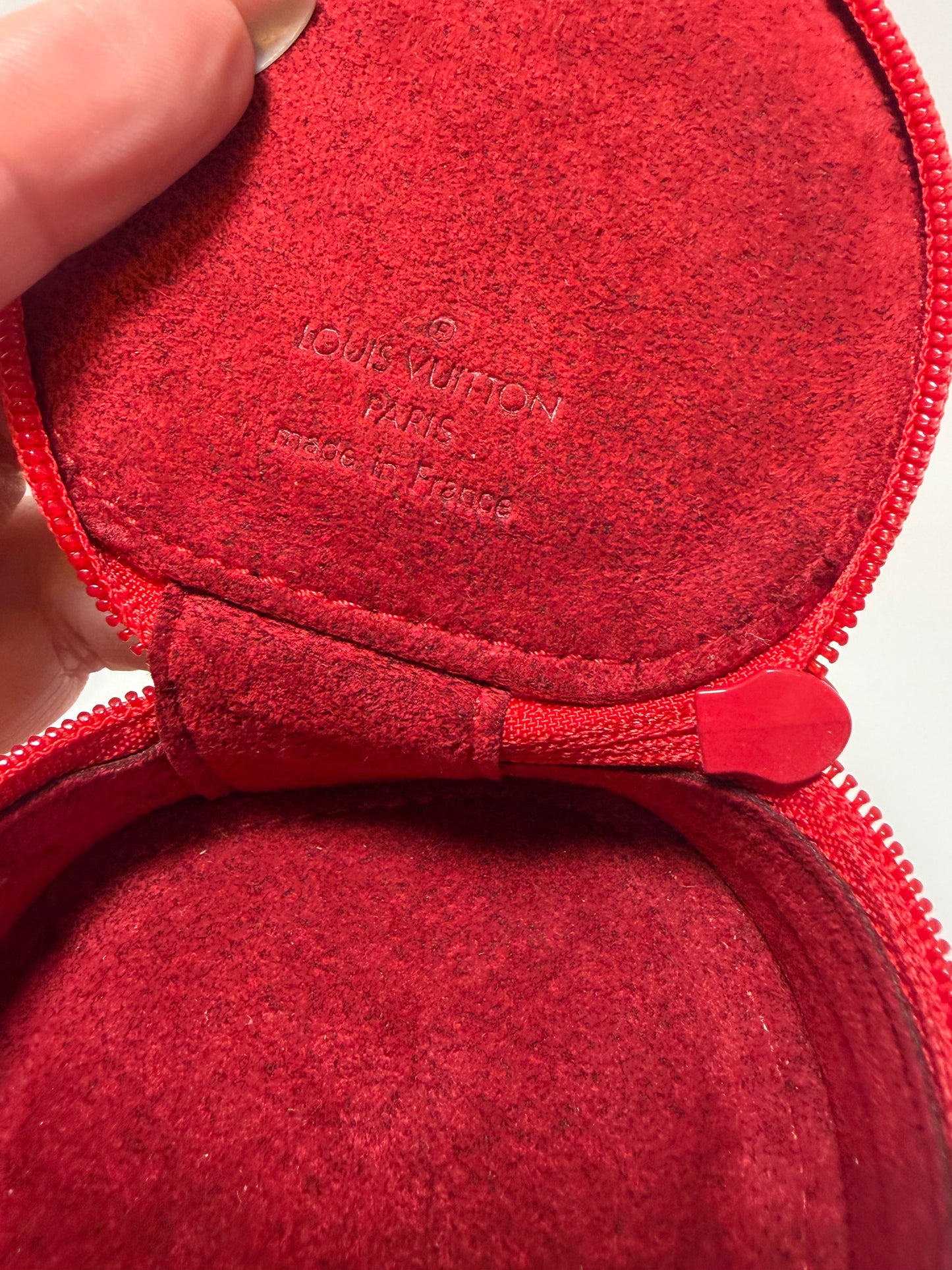 Louis Vuitton Red Epi Leather Travel Jewelry Case w/Dust Bag