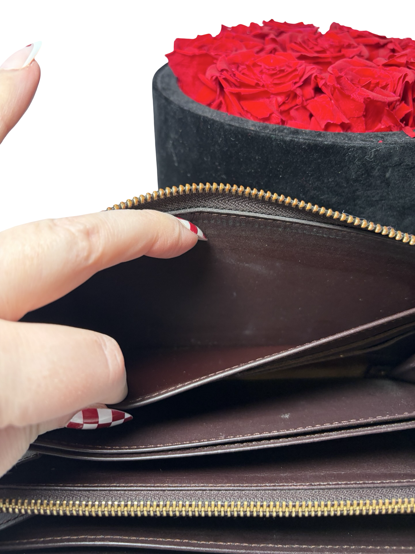 Louis Vuitton Plum Vernis Leather Zippy Wallet