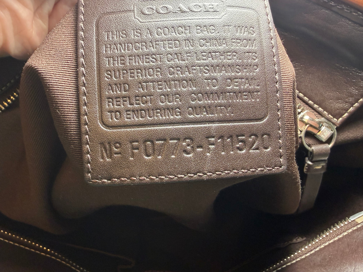 Coach Patent Leather Shoulder Bag/Tote in Chocolate Brown
