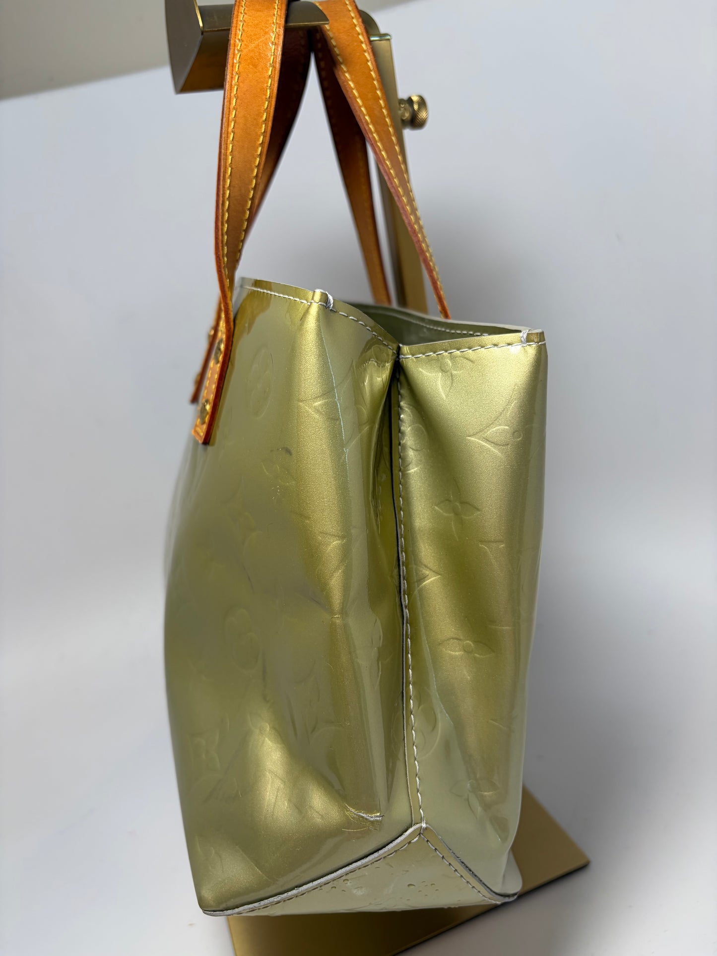 Louis Vuitton Reade PM Pistachio Green Vernis Leather Monogram Mini Tote