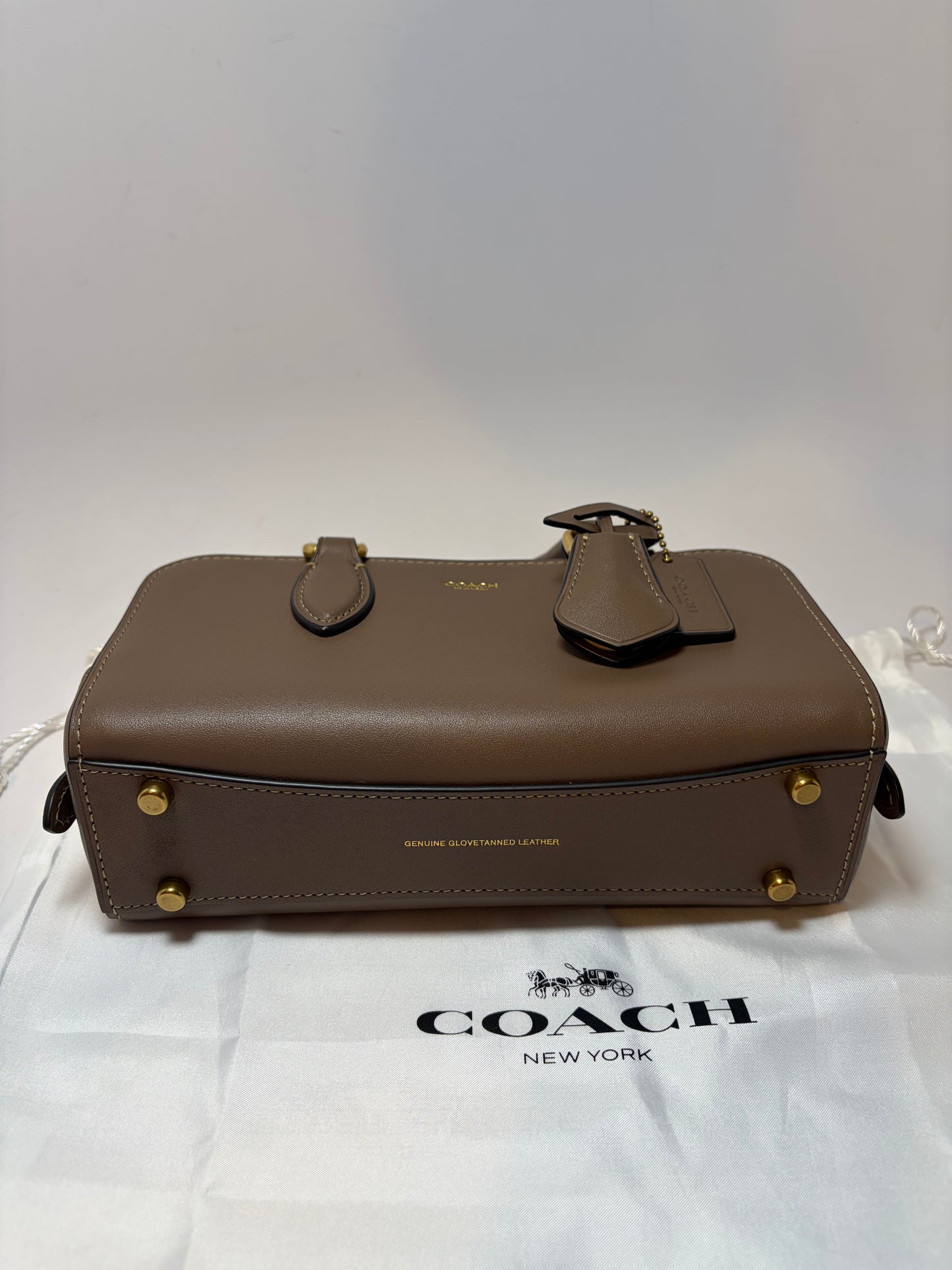 Coach Bowery 22 Satchel in Dark Stone NWT