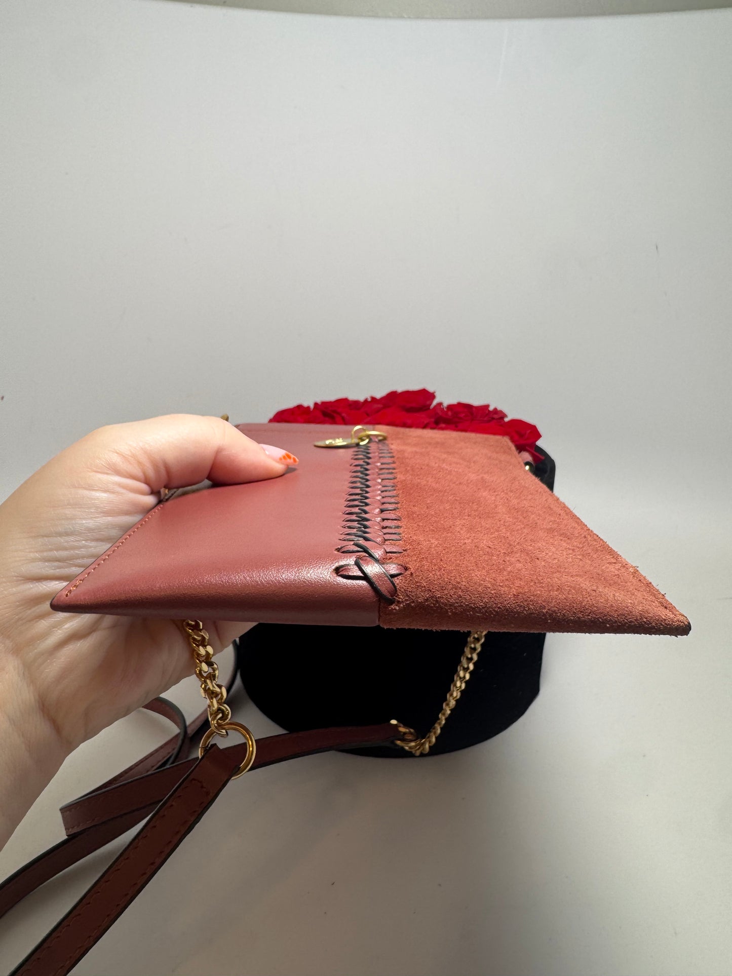 See by Chloe Shoulder Bag Pink Leather & Suede