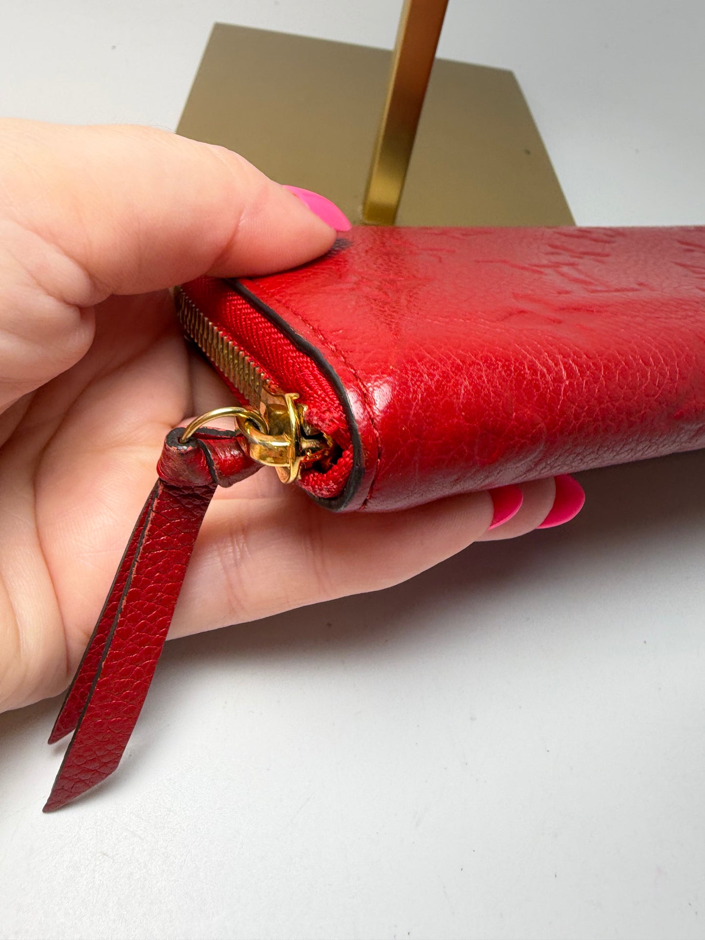 Louis Vuitton Empriente Monogram Zippy Wallet Cherry Red