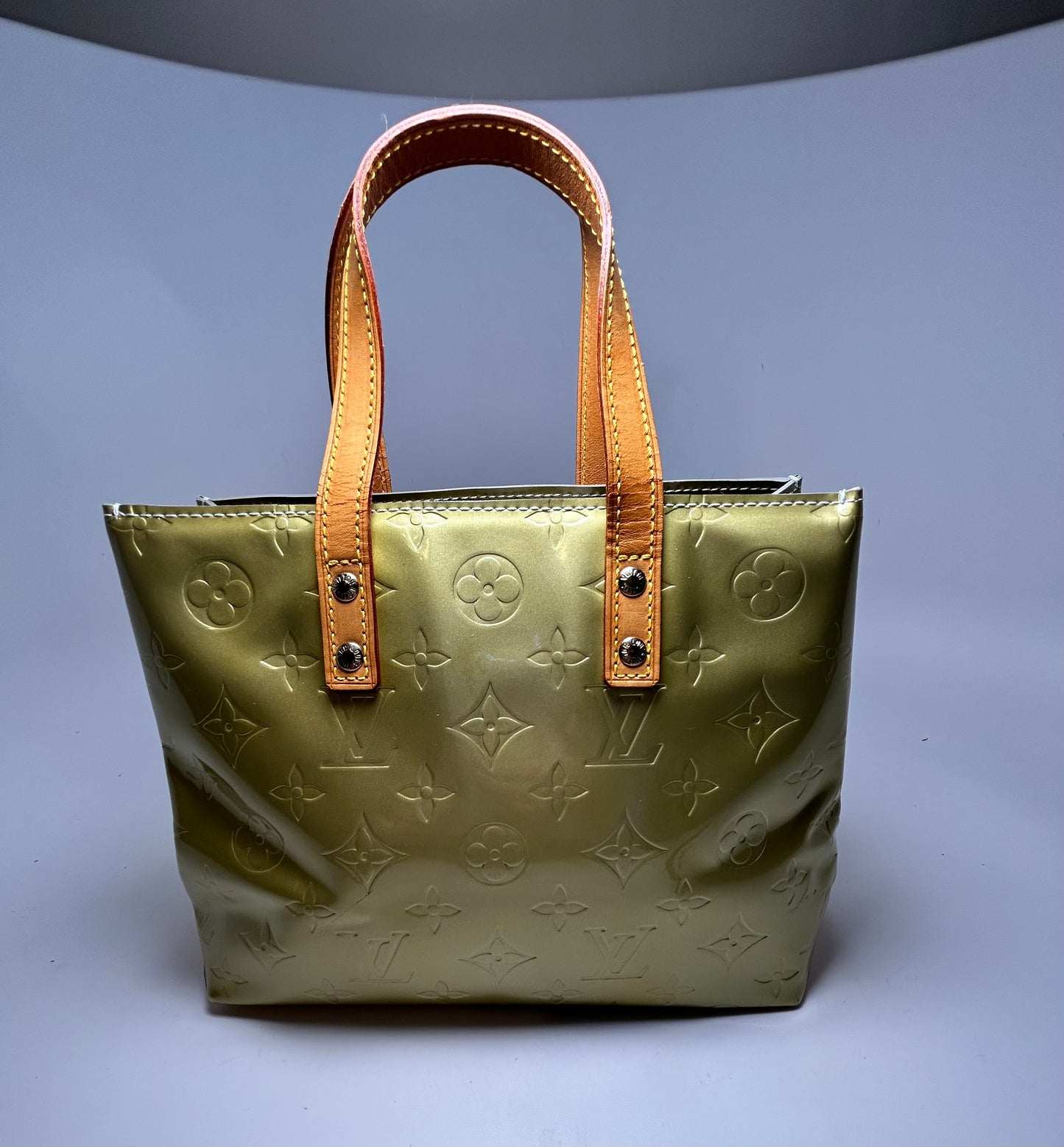 Louis Vuitton Reade PM Pistachio Green Vernis Leather Monogram Mini Tote