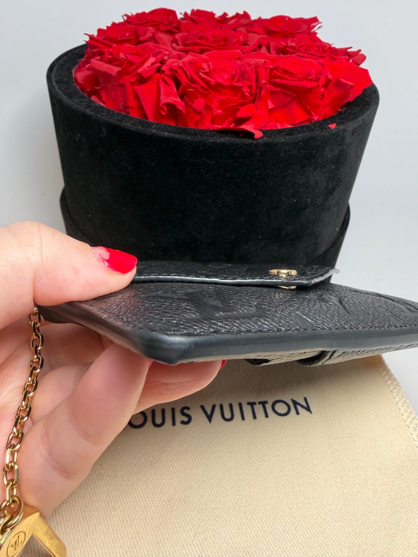 Louis Vuitton Black Empriente Leather Recto Verso Wallet/Key Cles