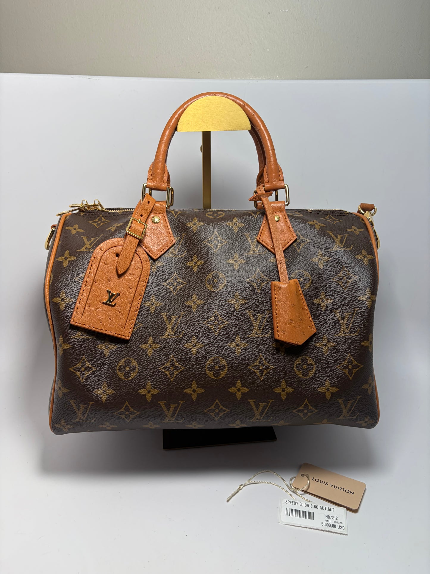Louis Vuitton Speedy Soft 30 Boho w/Ostrich Leather