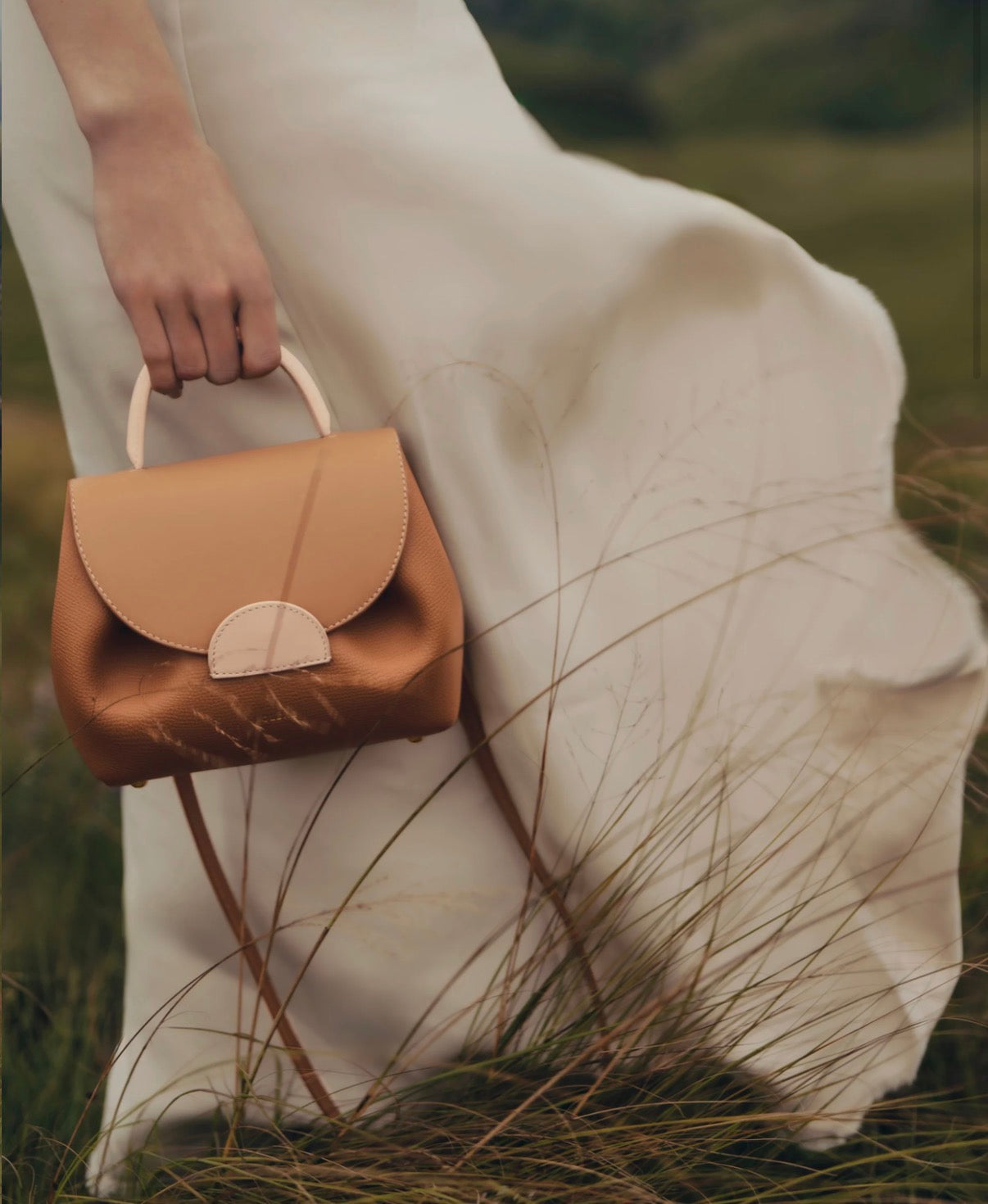 Polène Un Nano Trio Camel Crossbody
