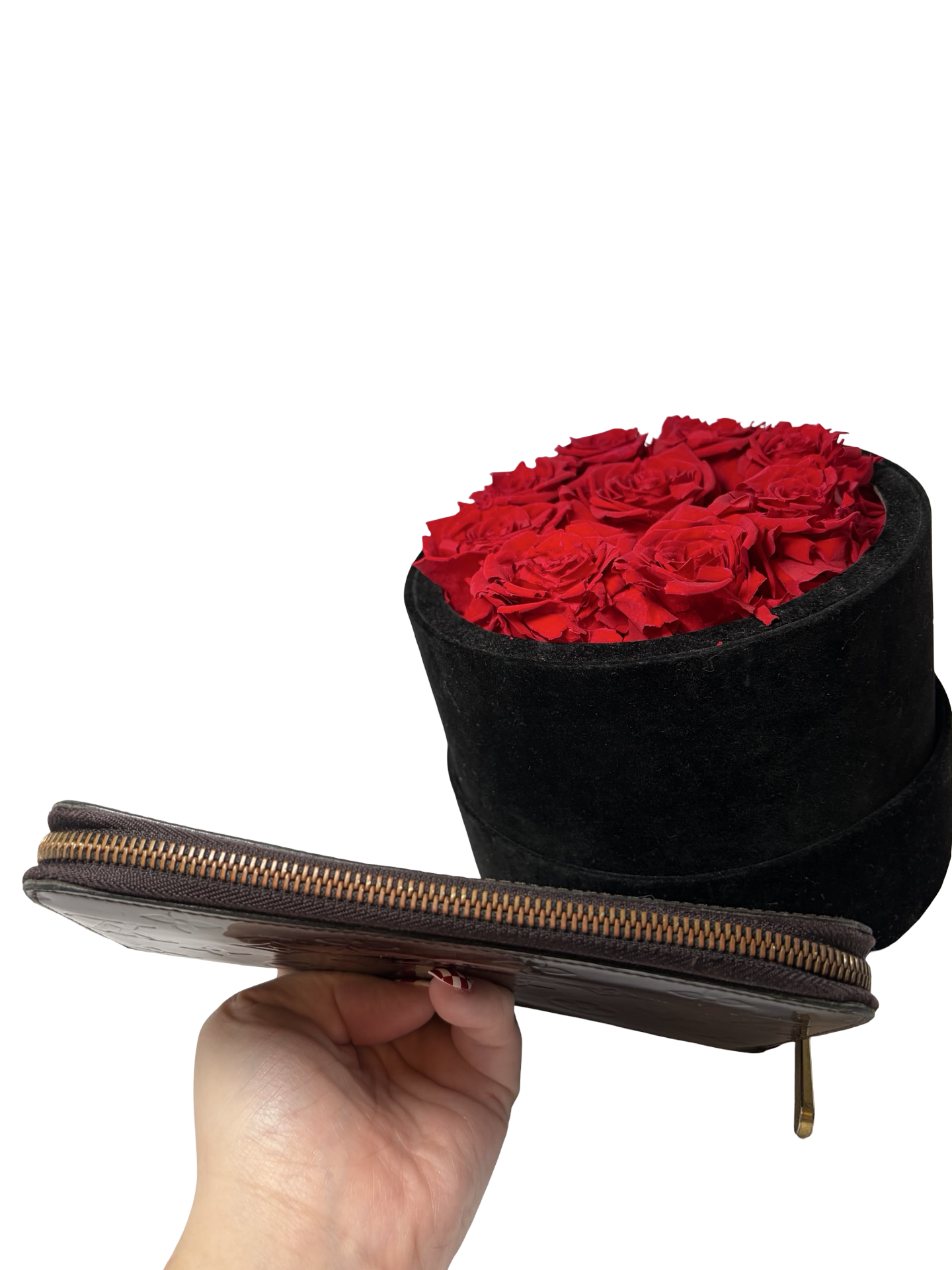 Louis Vuitton Plum Vernis Leather Zippy Wallet