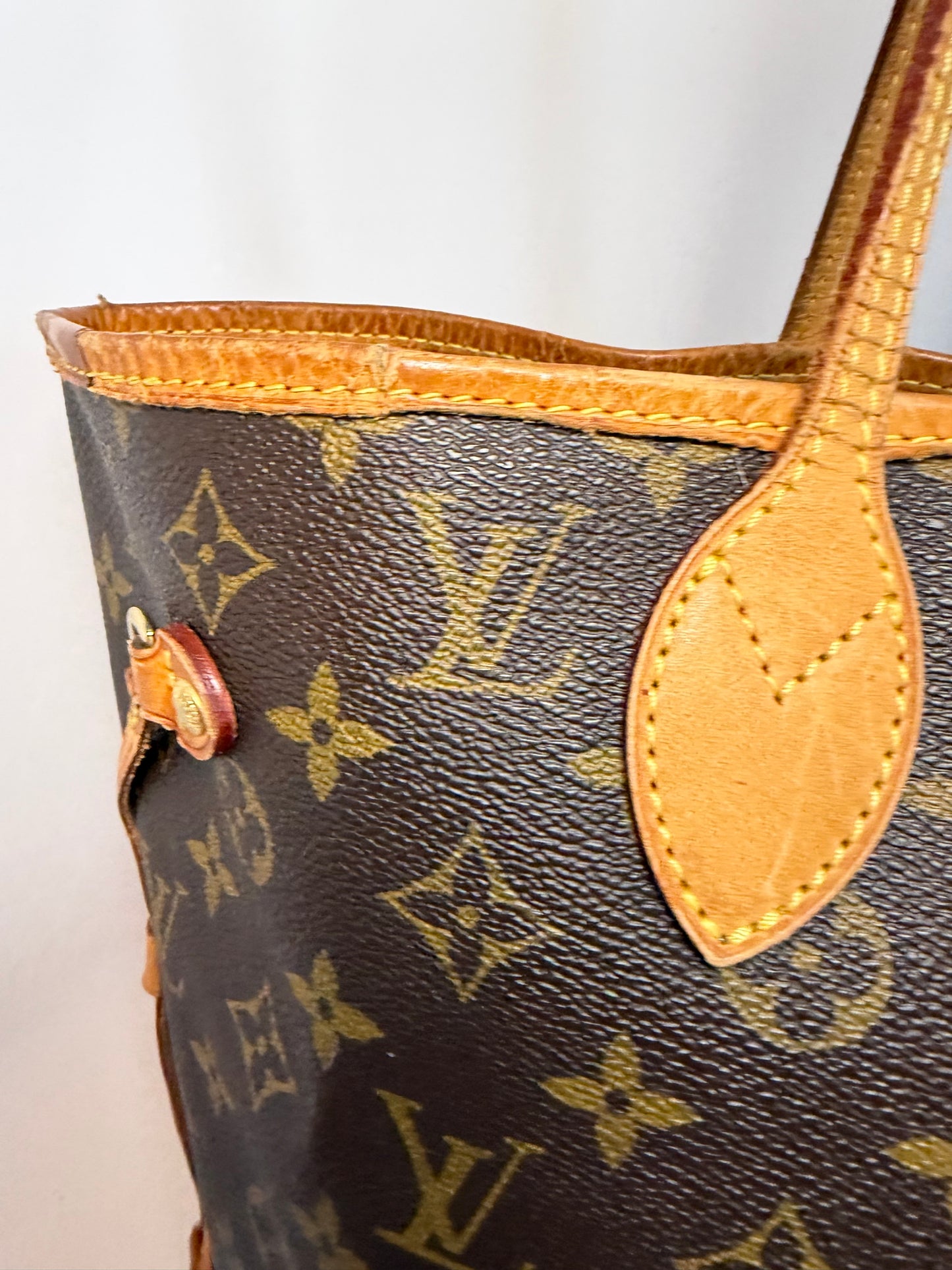 Louis Vuitton Neverfull MM Tote– My Heritage Monogram Custom Stripe & Initials Comes with Legit App COA