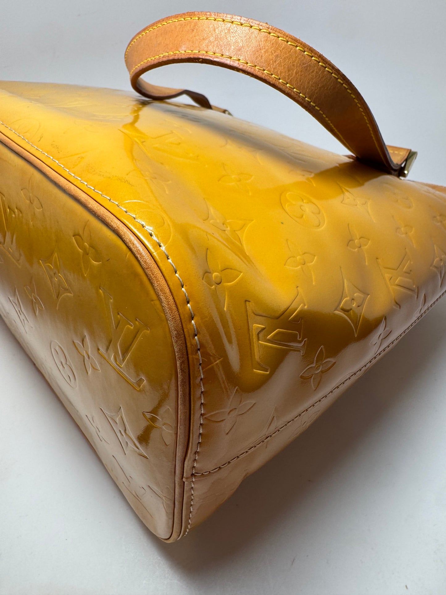 Louis Vuitton Houston Tote Sunset Gold Vernis Leather Monogram