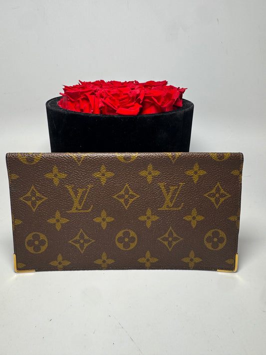 Louis Vuitton Monogram Checkbook Cover/Passport Cover/Wallet