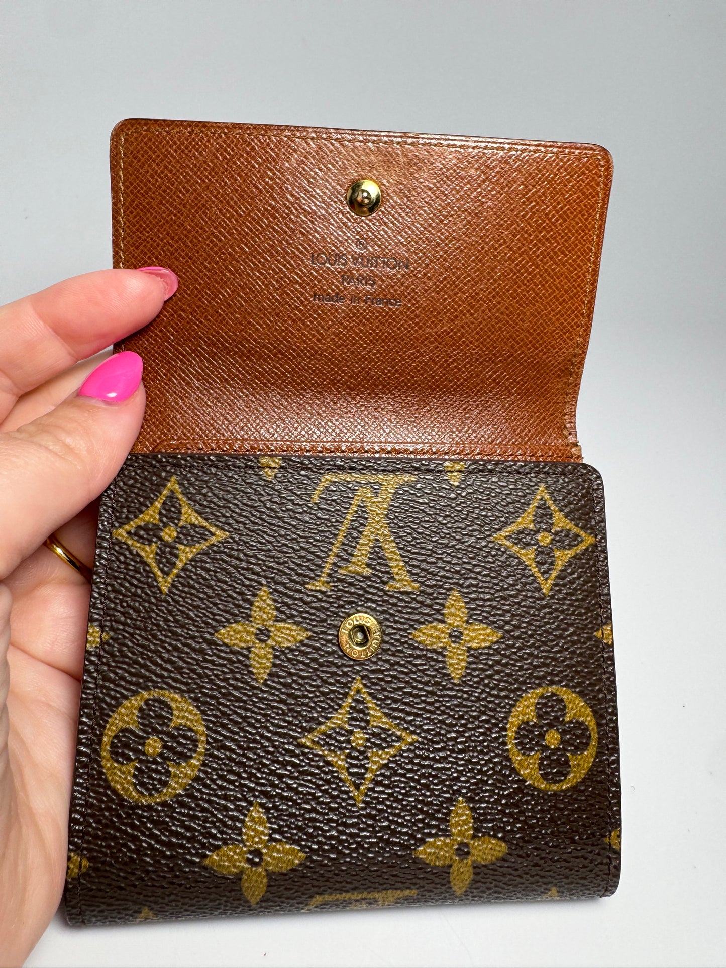 Louis Vuitton Portefeuille Elise Bifold Compact Monogram Wallet- Vintage September 1995 in France