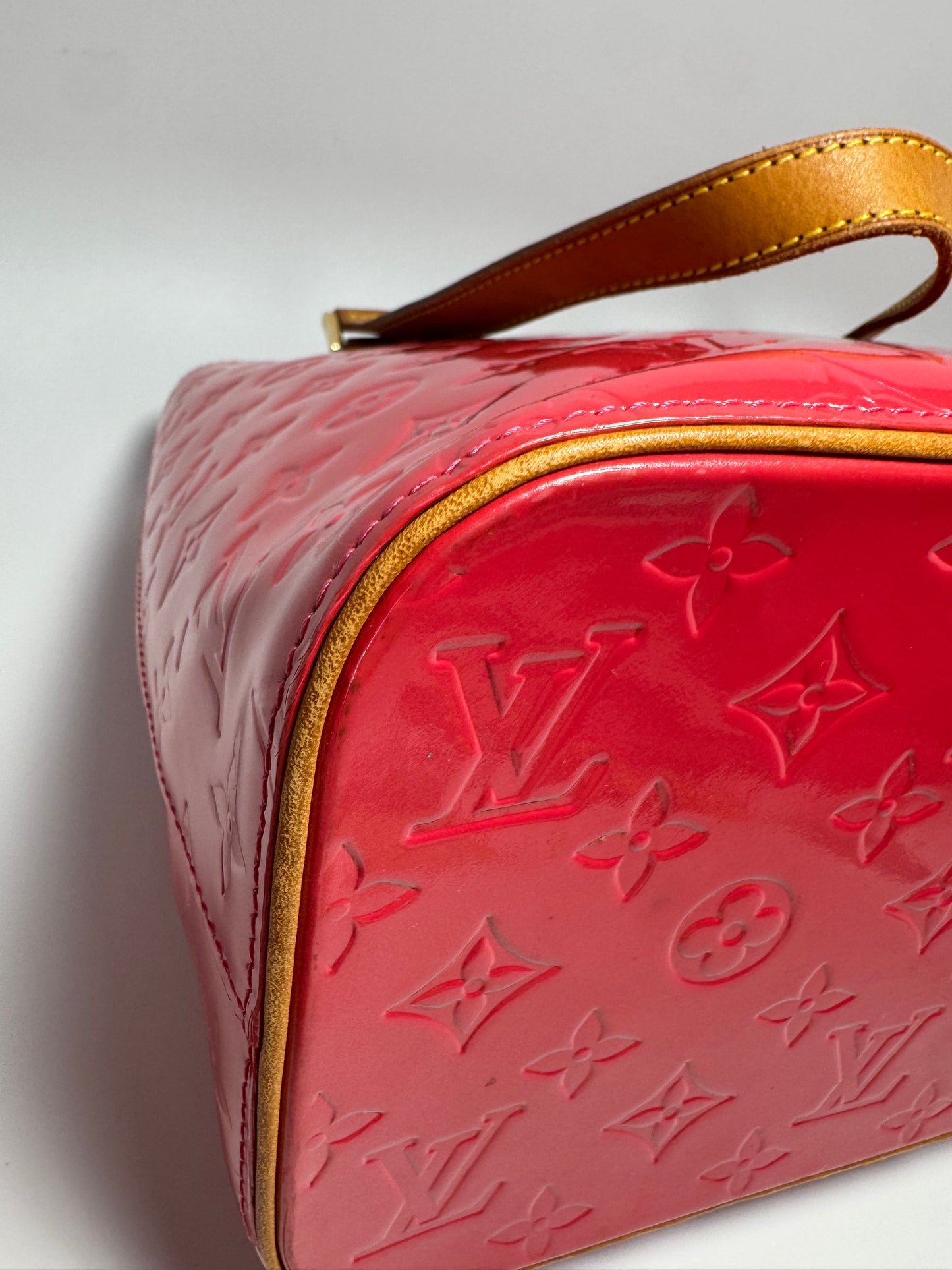 Louis Vuitton Houston Hand Bag Vernis Leather Hot Pink/Raspberry