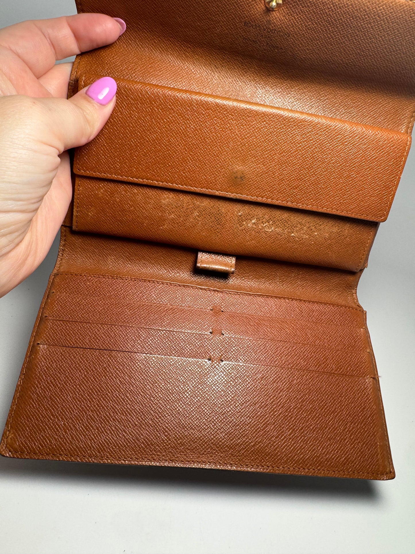 Louis Vuitton Monogram Sarah Wallet March 2000 in France- Fair condition