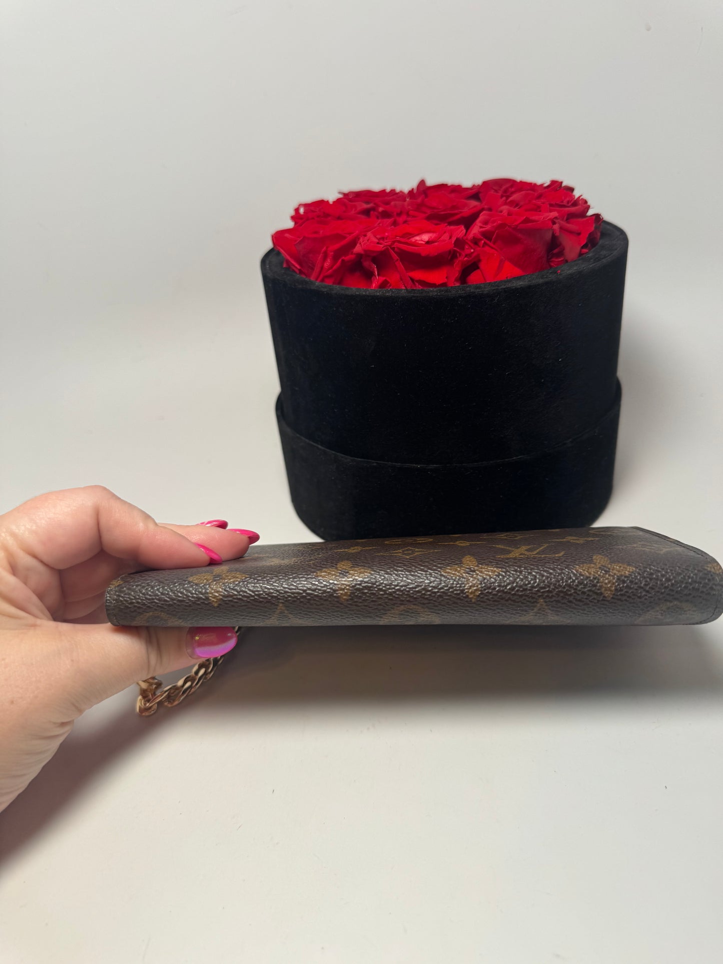 Louis Vuitton Monogram Sarah Trifold Wallet on Chain