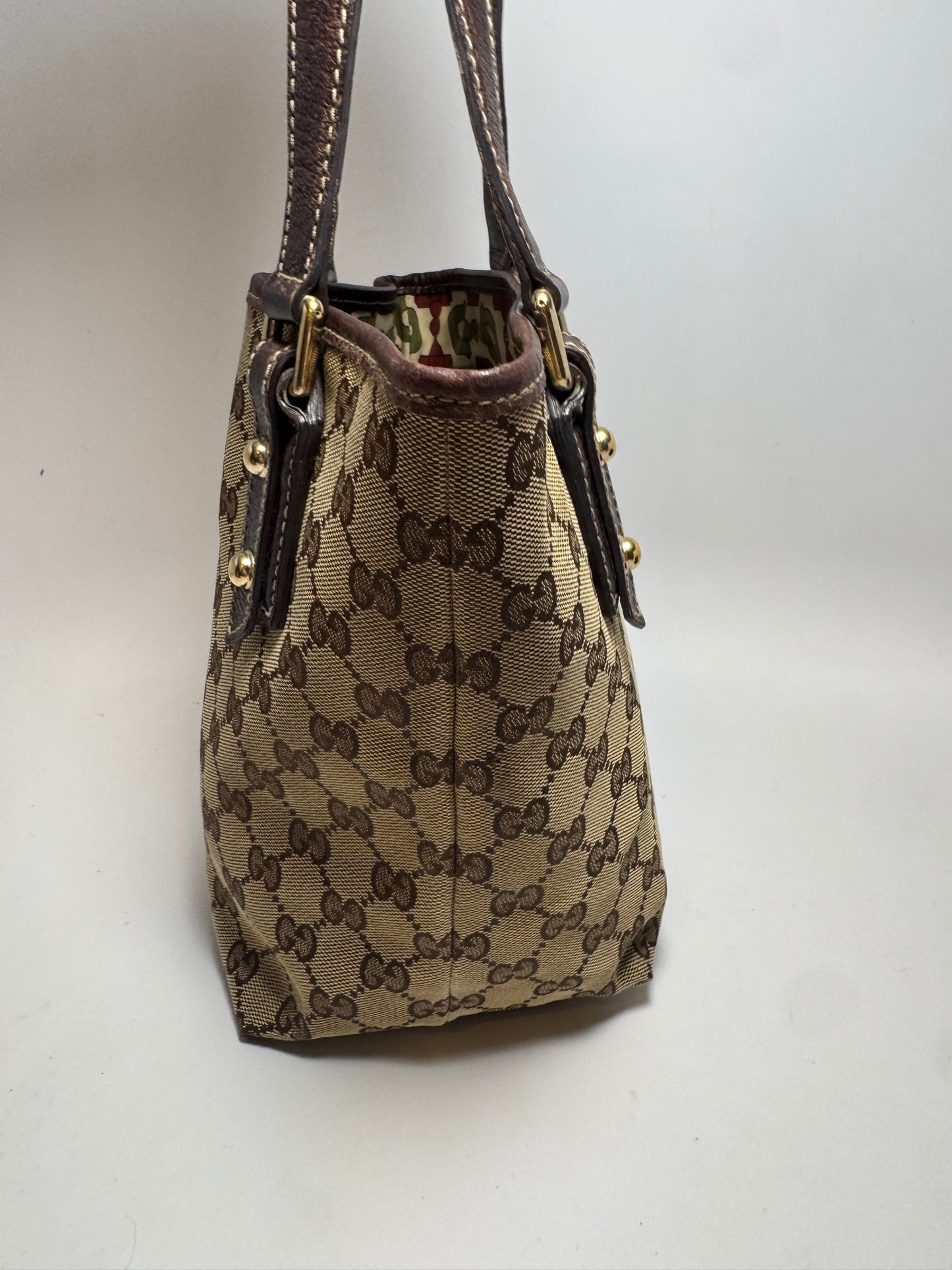 Gucci GG Canvas Mushrooms Tote Embroidered Bag