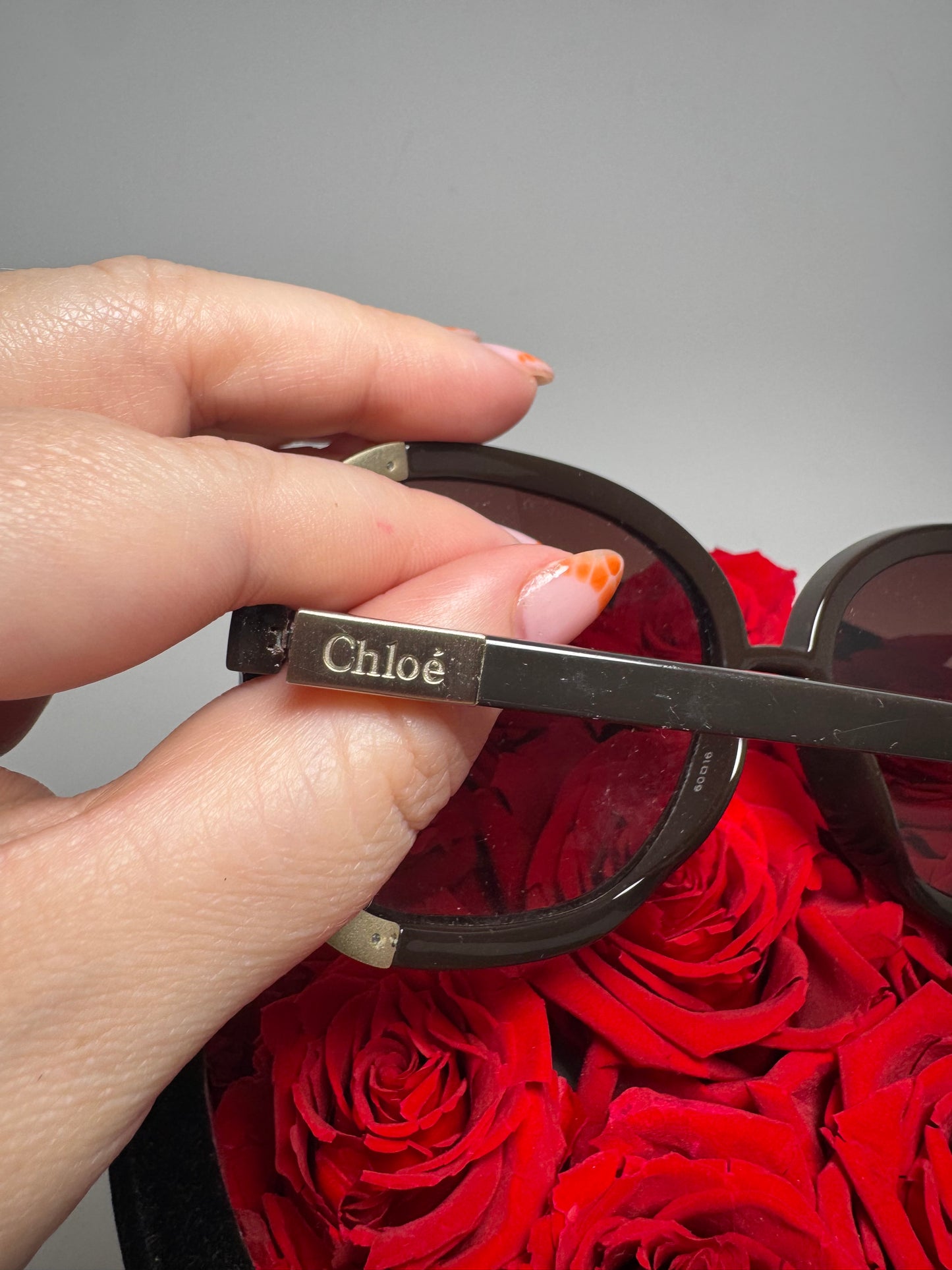 Chloé Myrte Oversized Sunglasses Burgundy