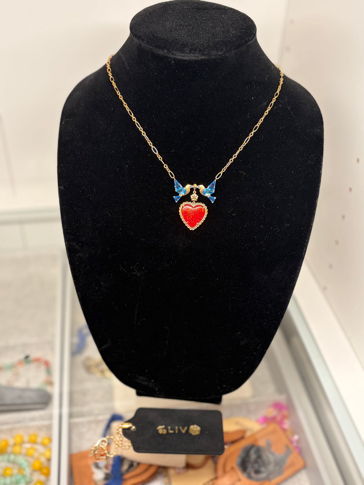 Kendra Scott x Disney Snow White Blue Birds heart Necklace