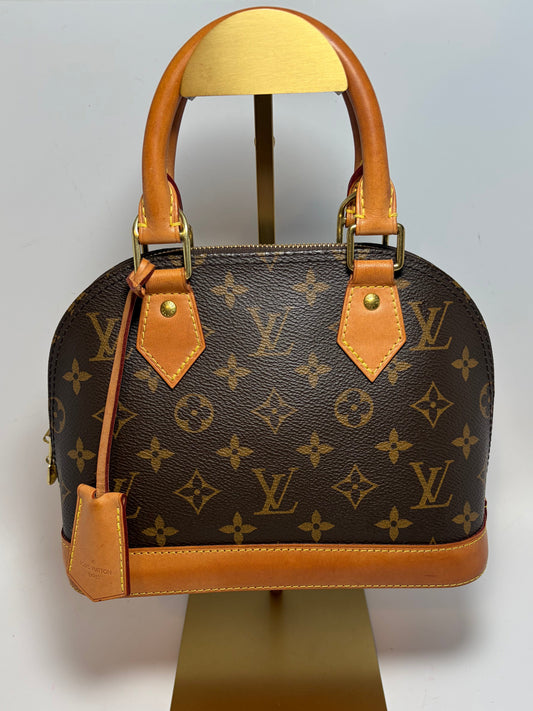 Louis Vuitton Alma BB Monogram with COA & Crossbody Strap