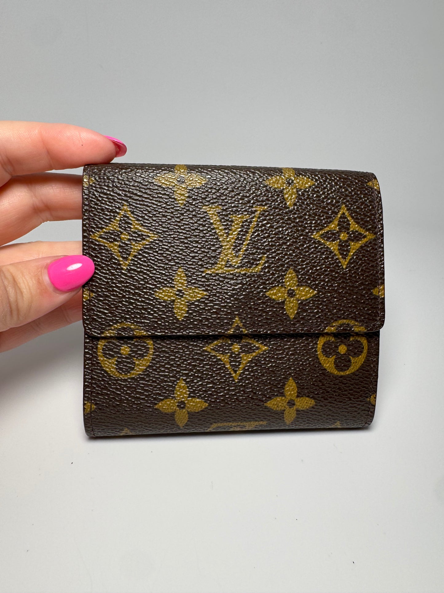 Louis Vuitton Portefeuille Elise Bifold Compact Monogram Wallet- Vintage September 1995 in France