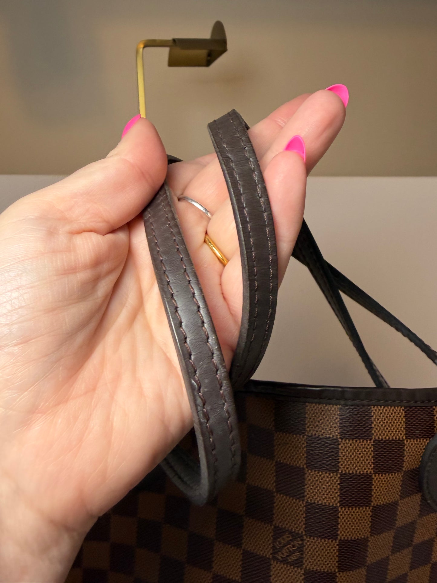 Louis Vuitton Neverfull MM Damier Ebene Tote w/Dust Bag