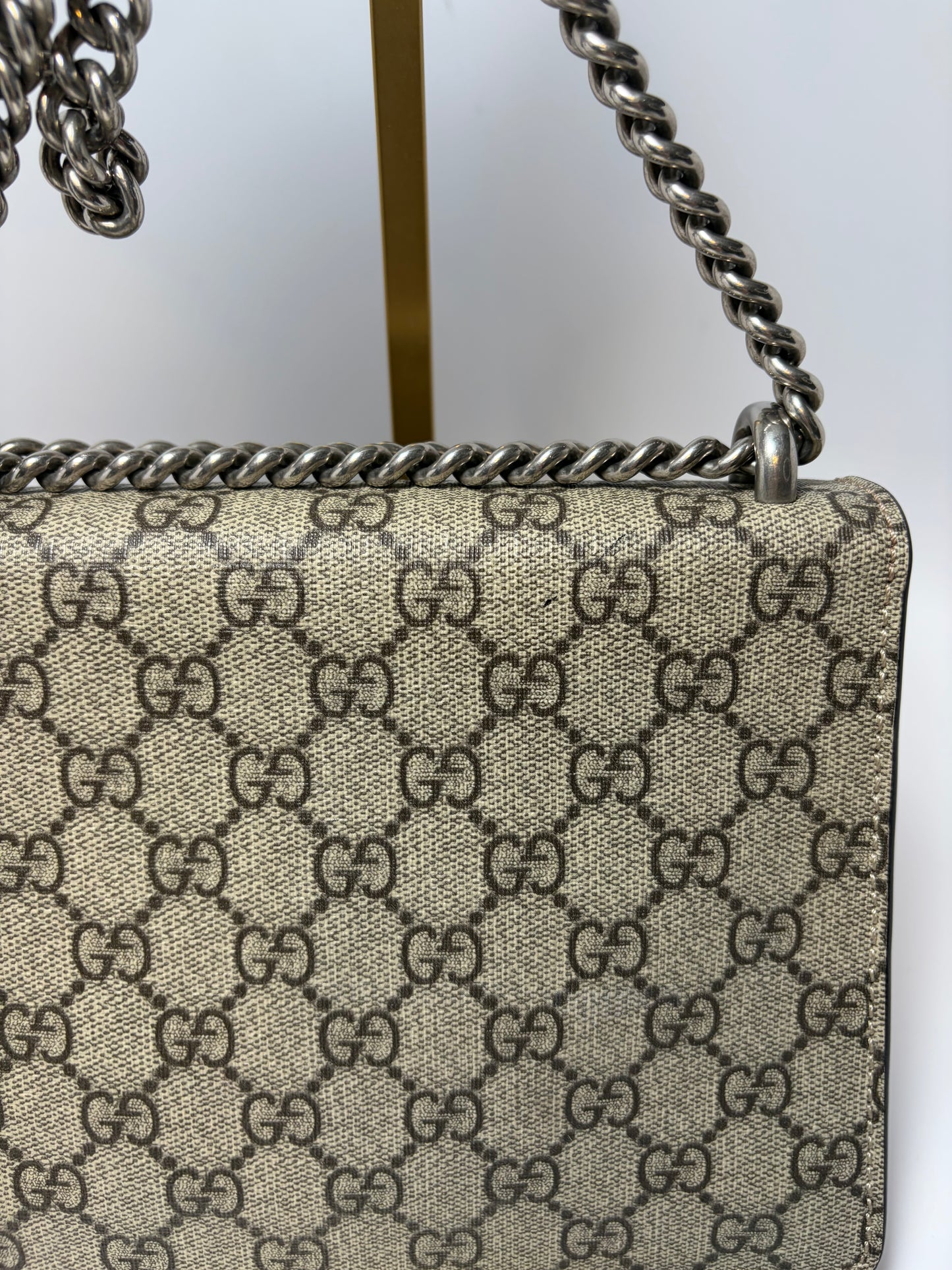Gucci GG Supreme Dionysus Mini Shoulder Bag with Chain Strap