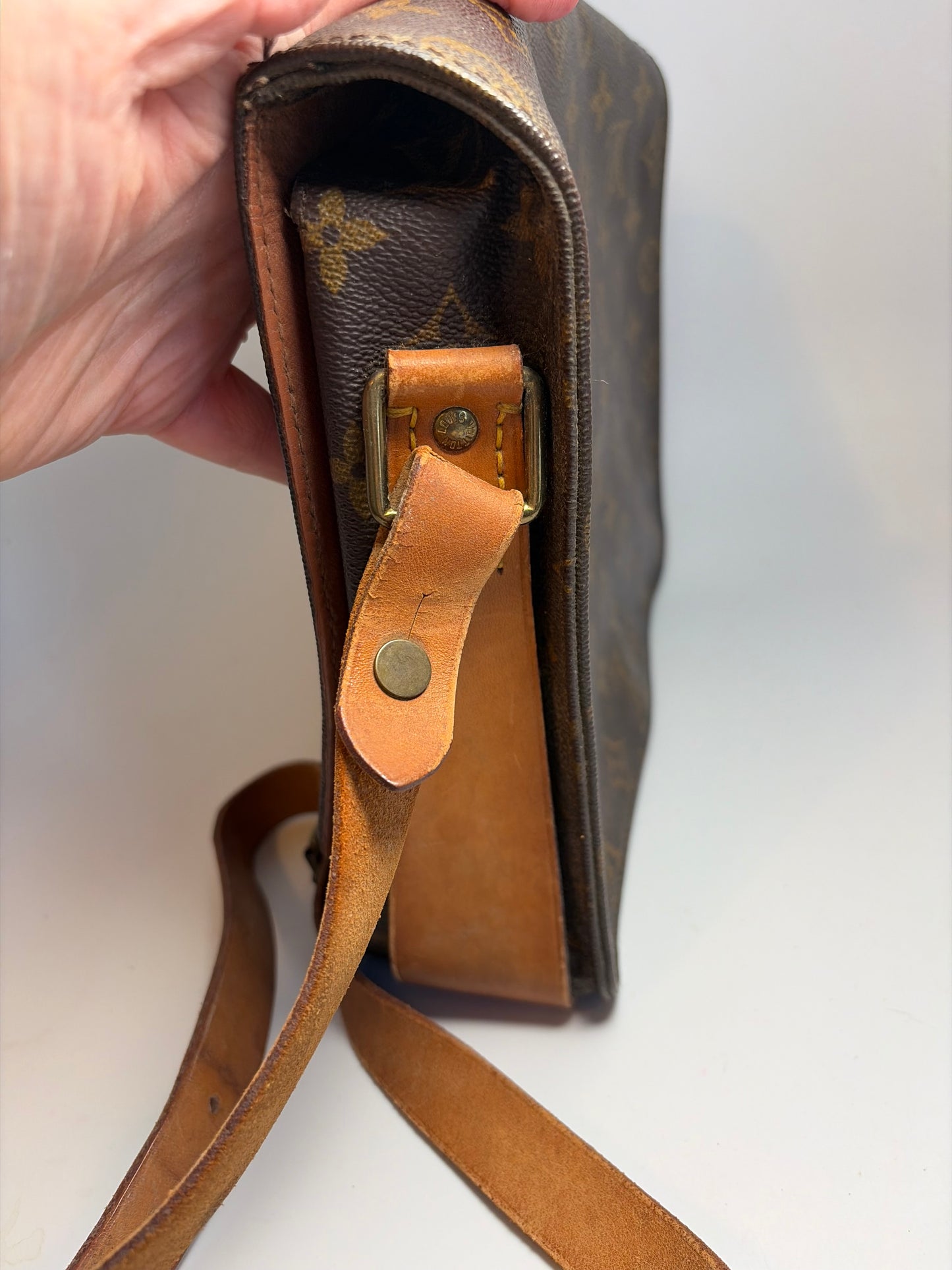 Louis Vuitton Cartouchière GM Monogram Crossbody, Made in France June 1989
