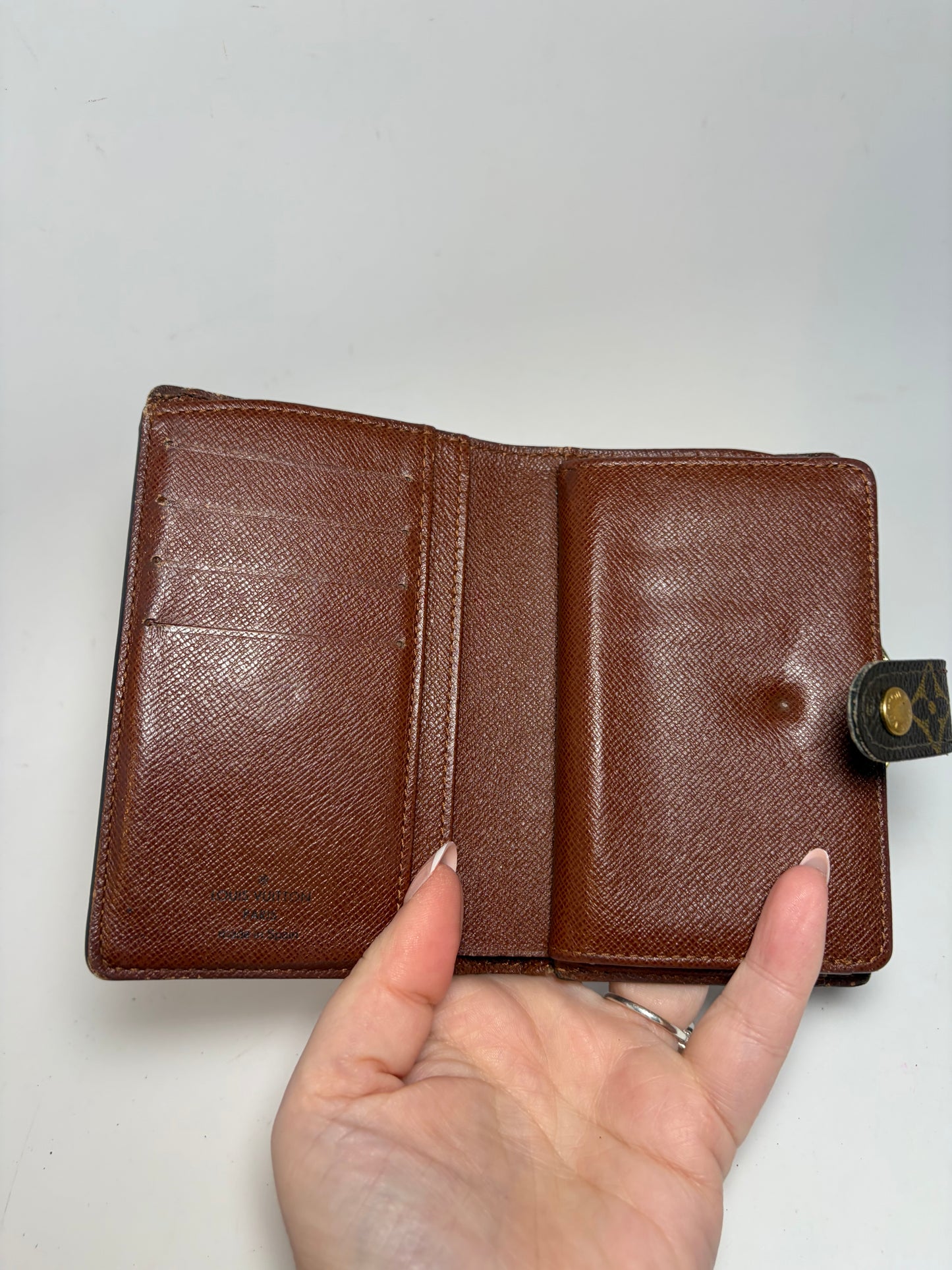 Louis Vuitton French Purse Monogram Kiss Lock Wallet