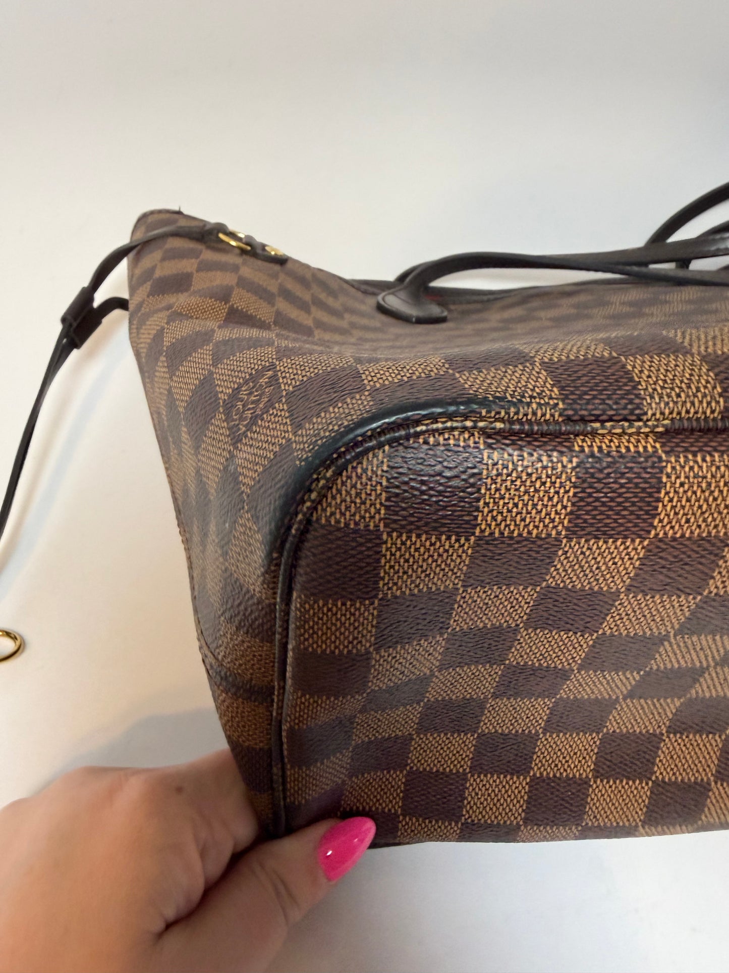 Louis Vuitton Neverfull MM Damier Ebene Tote w/Dust Bag