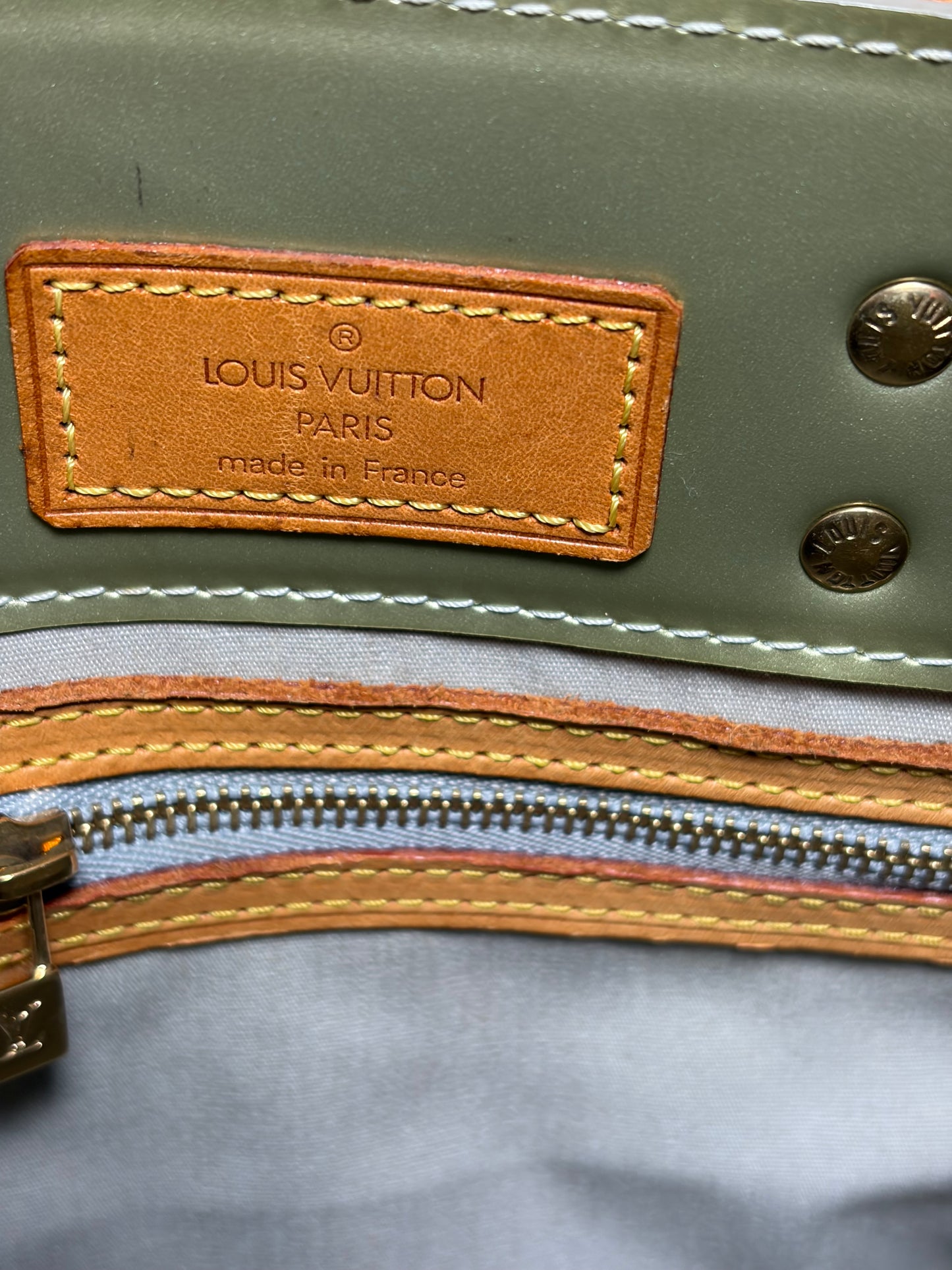 Louis Vuitton Reade PM Pistachio Green Vernis Leather Monogram Mini Tote