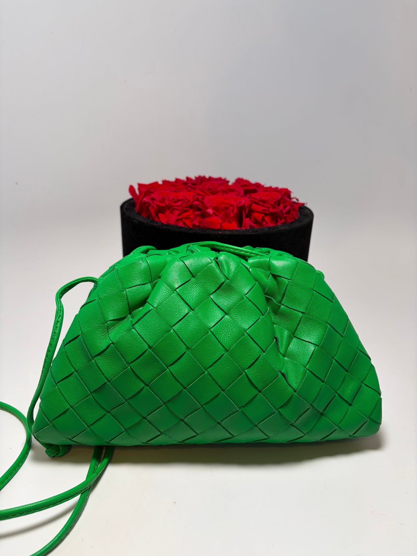 Bottega Veneta Mini Intrecciato Nappa Leather Clutch/Crossbody Pouch with Dust Bag & COA