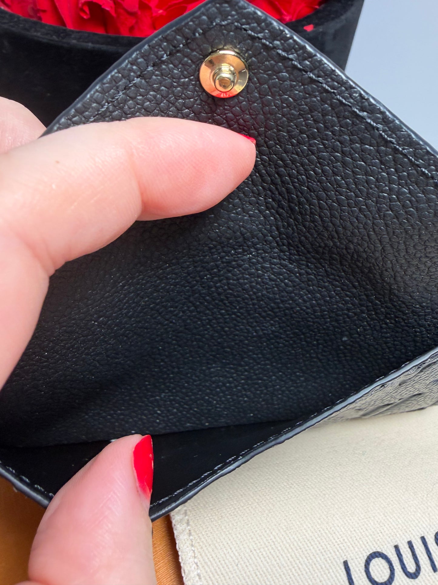 Louis Vuitton Black Empriente Leather Recto Verso Wallet/Key Cles