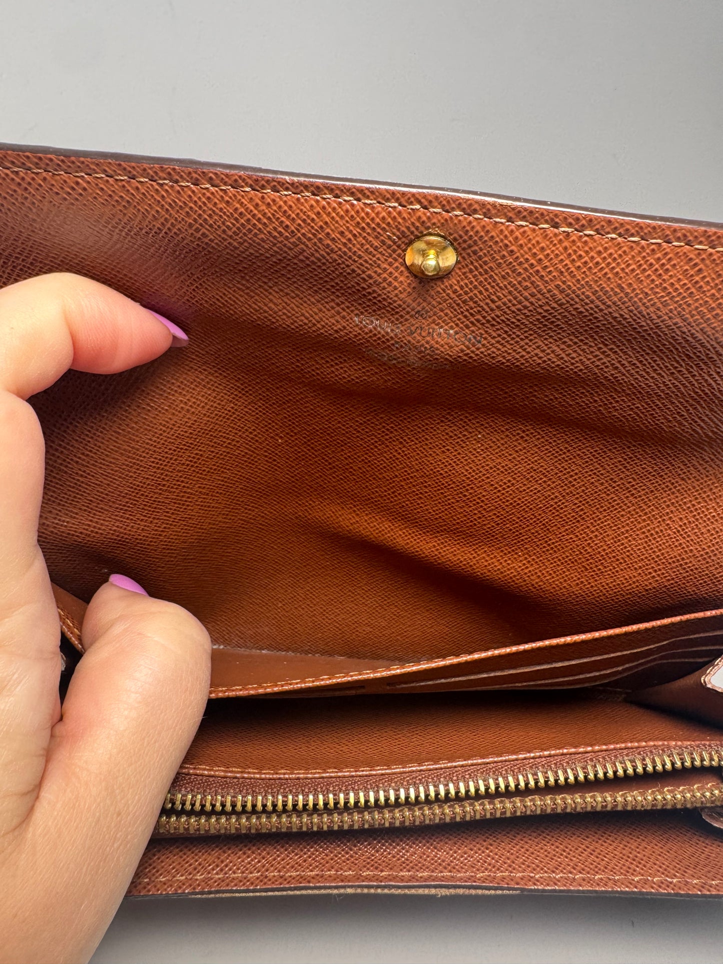 Louis Vuitton Porte Monnaie Credit Card Wallet Monogram- Made in Spain 2006