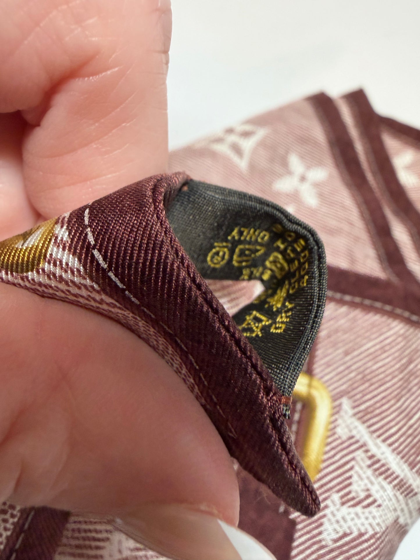 Louis Vuitton Silk BB Bandeau Denim Burgundy Monogram