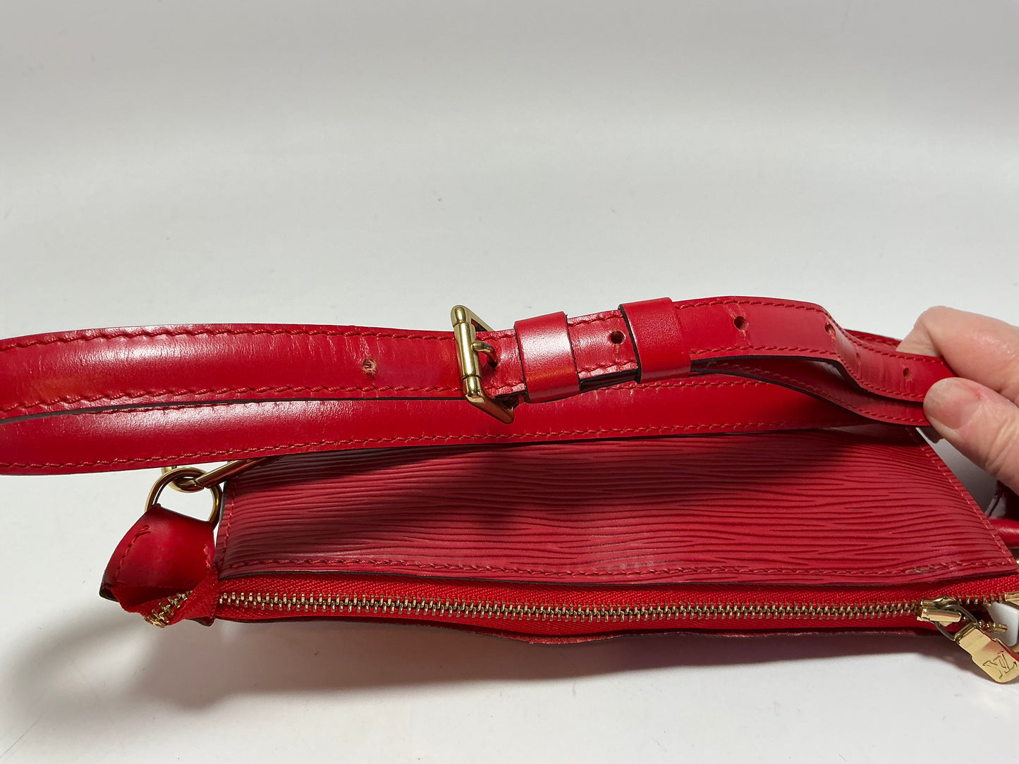 Louis Vuitton Accessories Pouch Pochette Crossbody Red Epi Leather