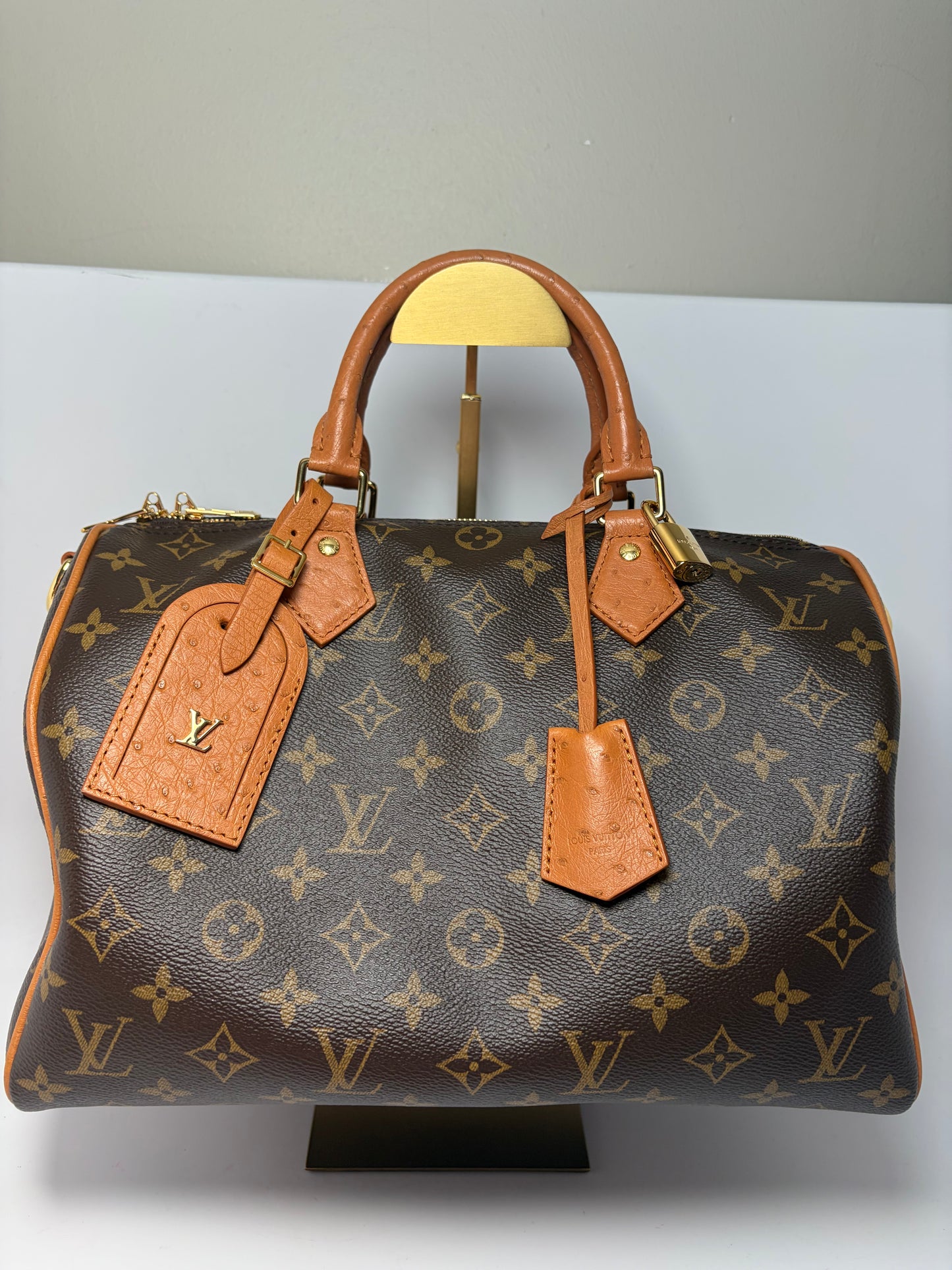 Louis Vuitton Speedy Soft 30 Boho w/Ostrich Leather