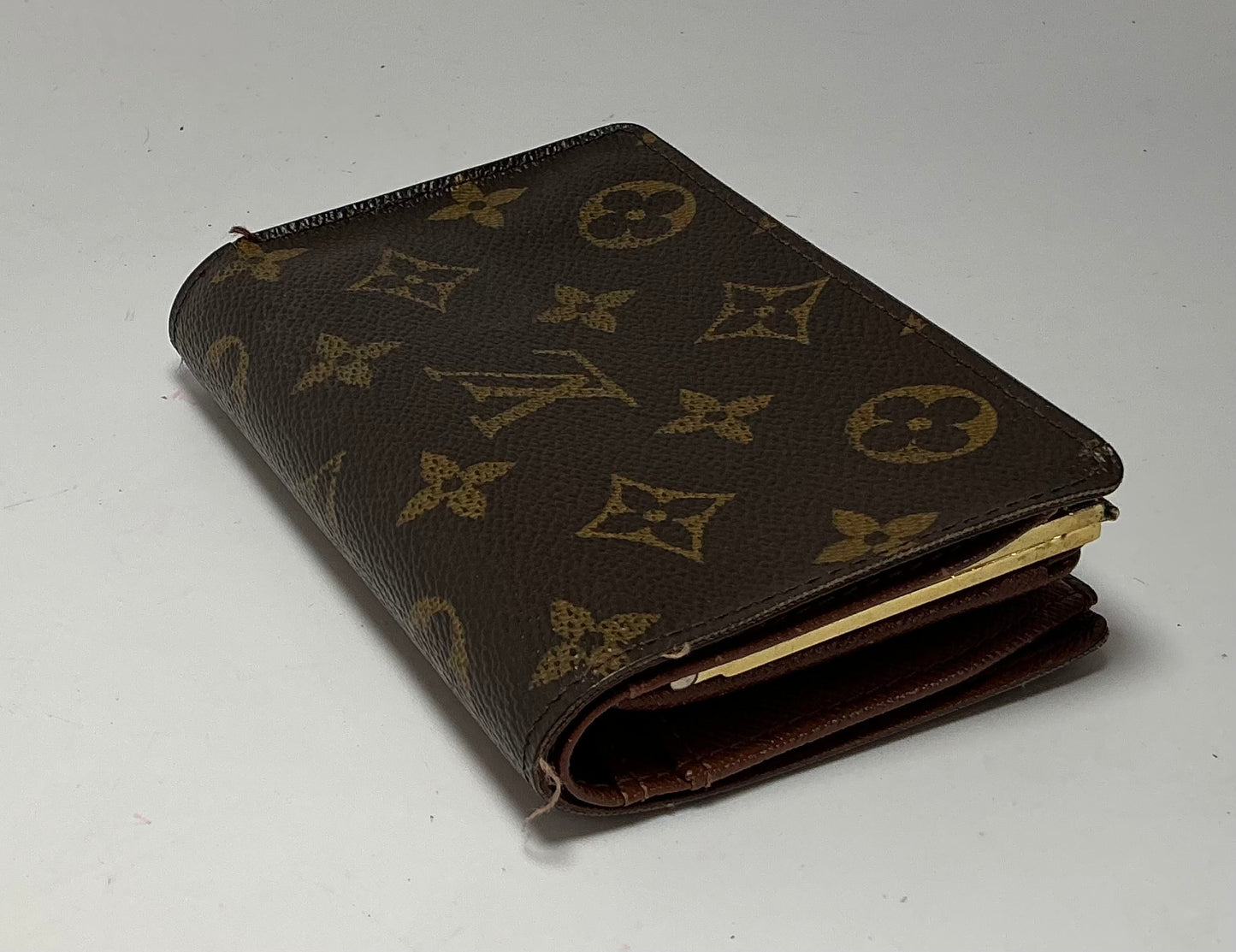 Louis Vuitton French Purse Kiss Lock Wallet Monogram